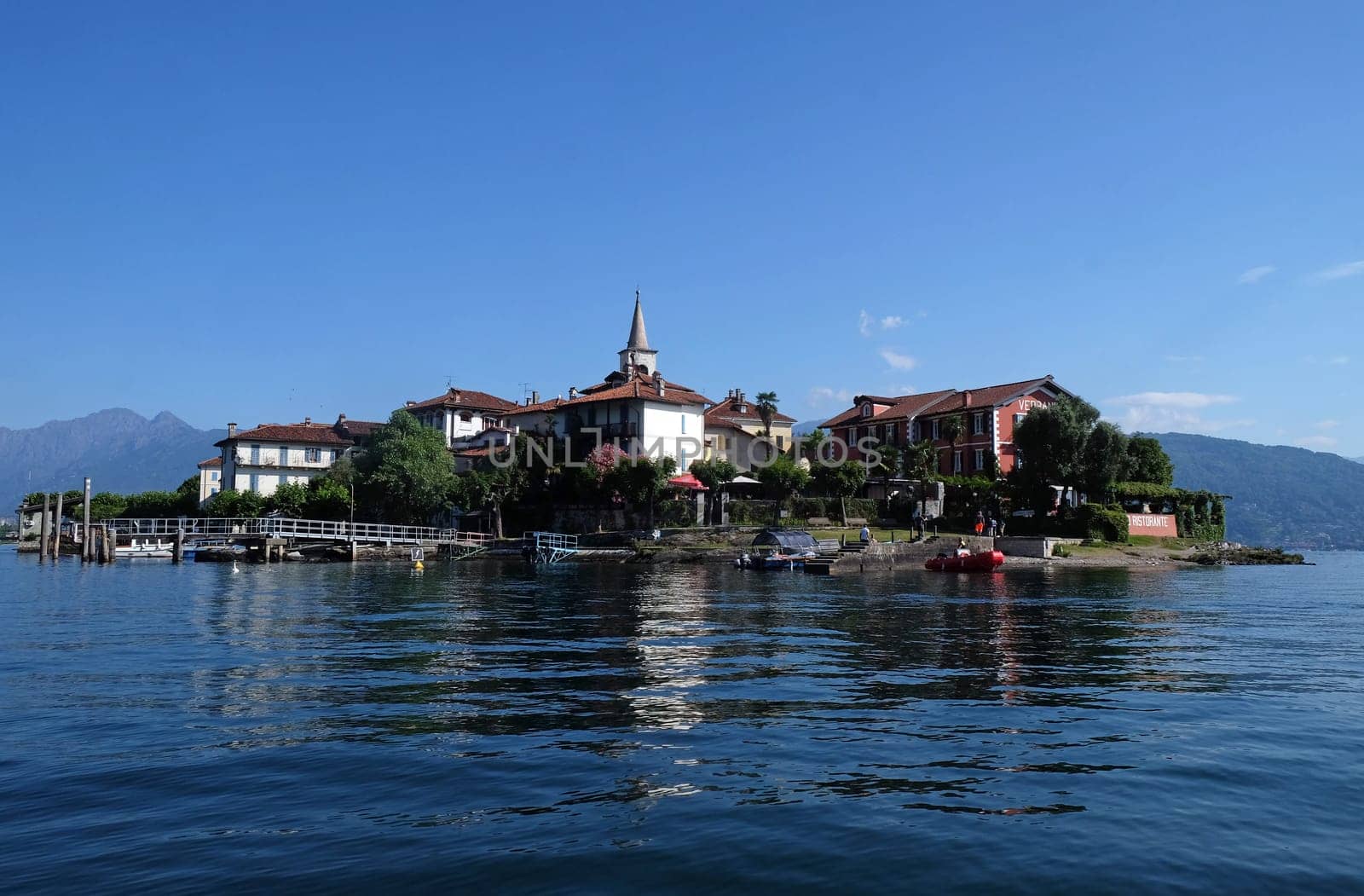 Isola Superiore dei Pescatori - the Fishermen Island, one of the famous Borromeo Islands of Lake Maggiore, Italy