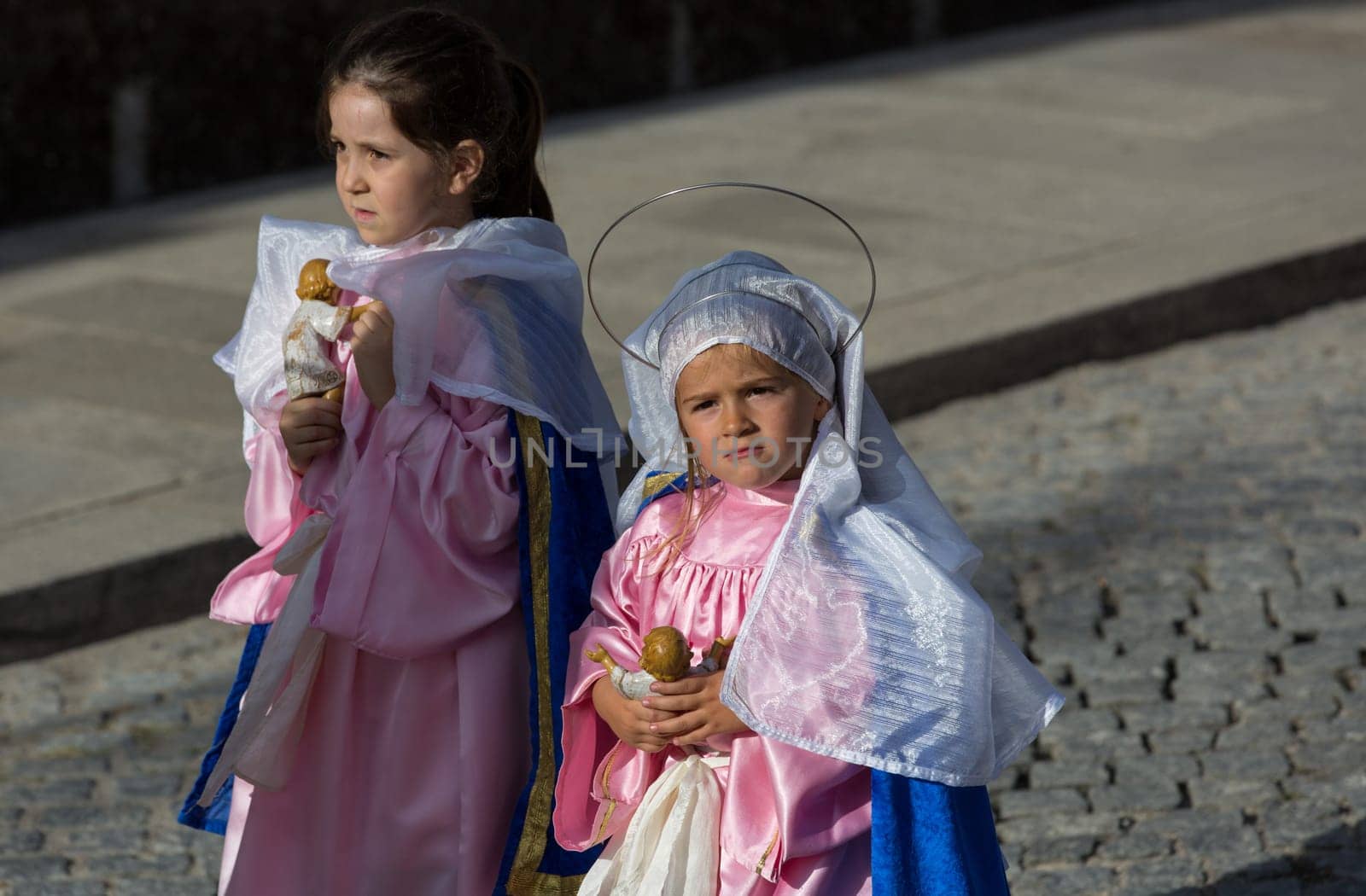 ABADIA, AMARES, PORTUGAL - August 15, 2017: Traditional religious procession of Senhora da Abadia in Amares, Portugal
