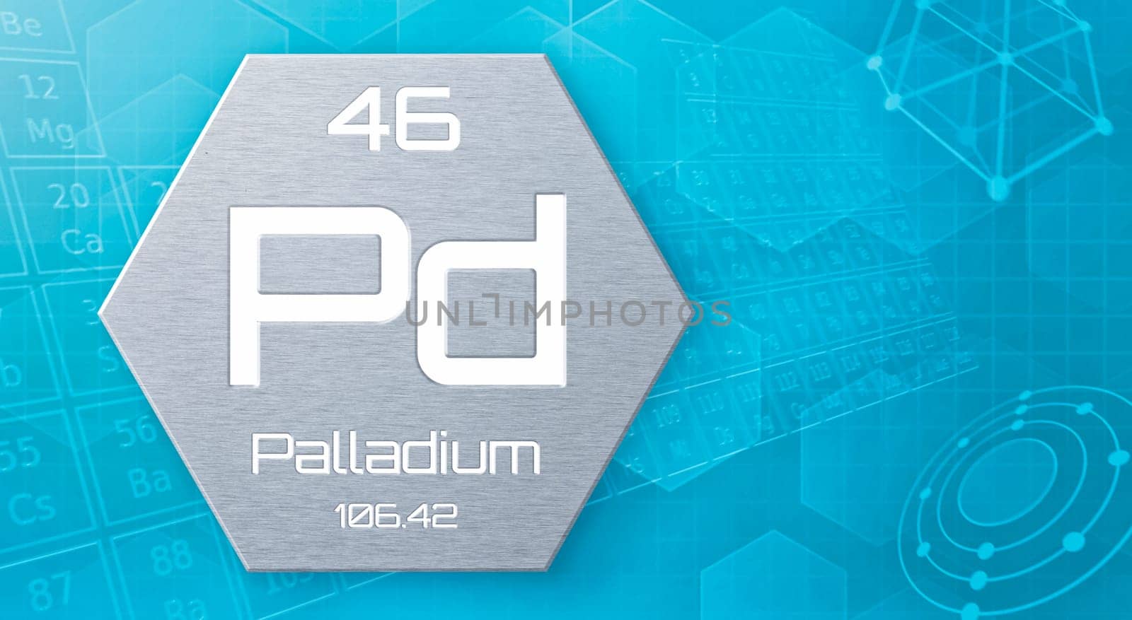 Chemical element of the periodic table - Palladium