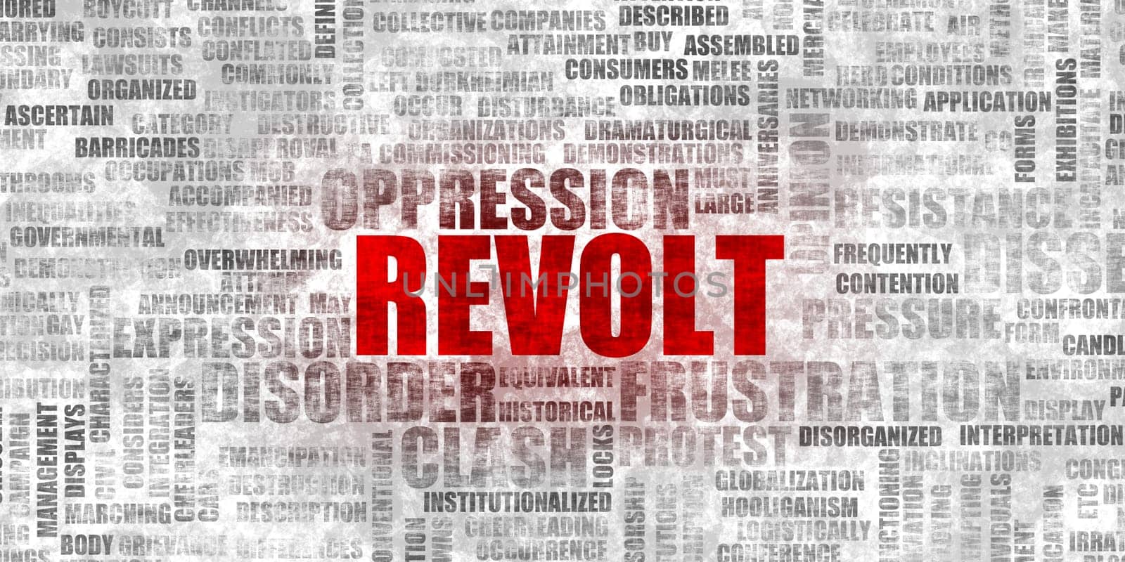 Revolt Concept as an Abstract Background Banner