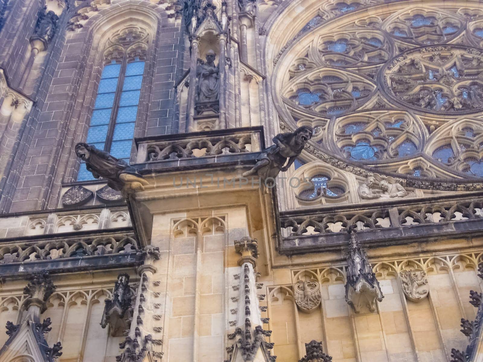 The day view of St. Vitus Cathedral in Prague, Czech Republic