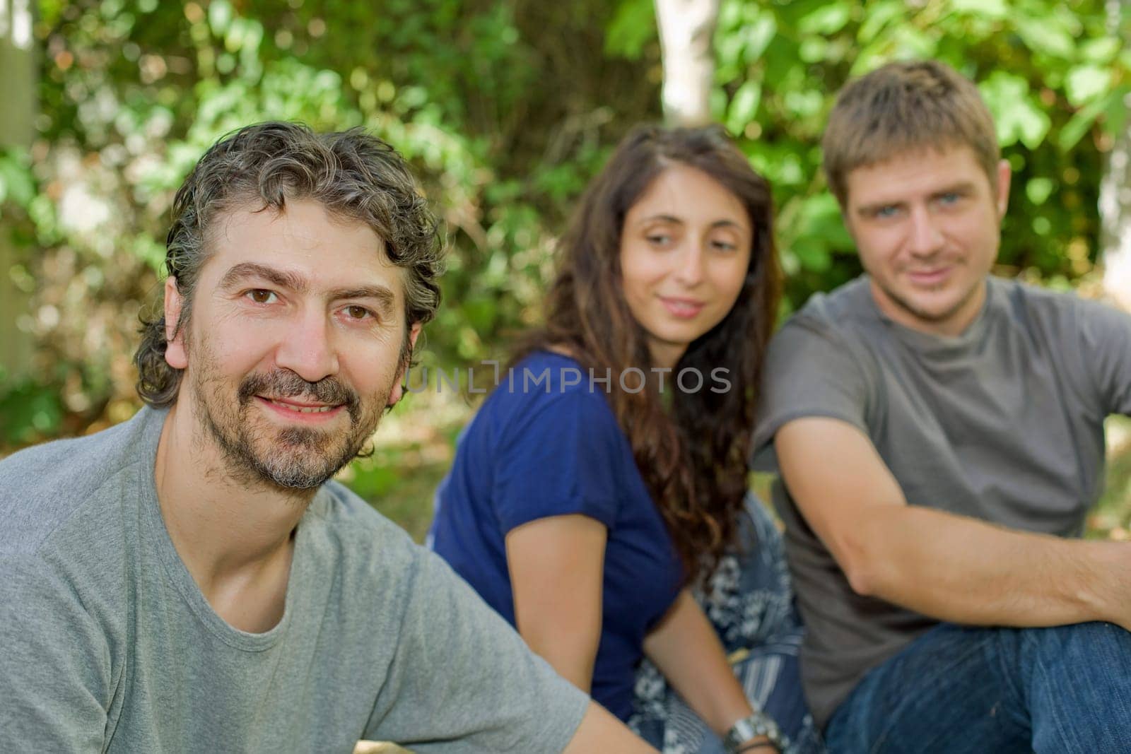 friends spending time together at the park