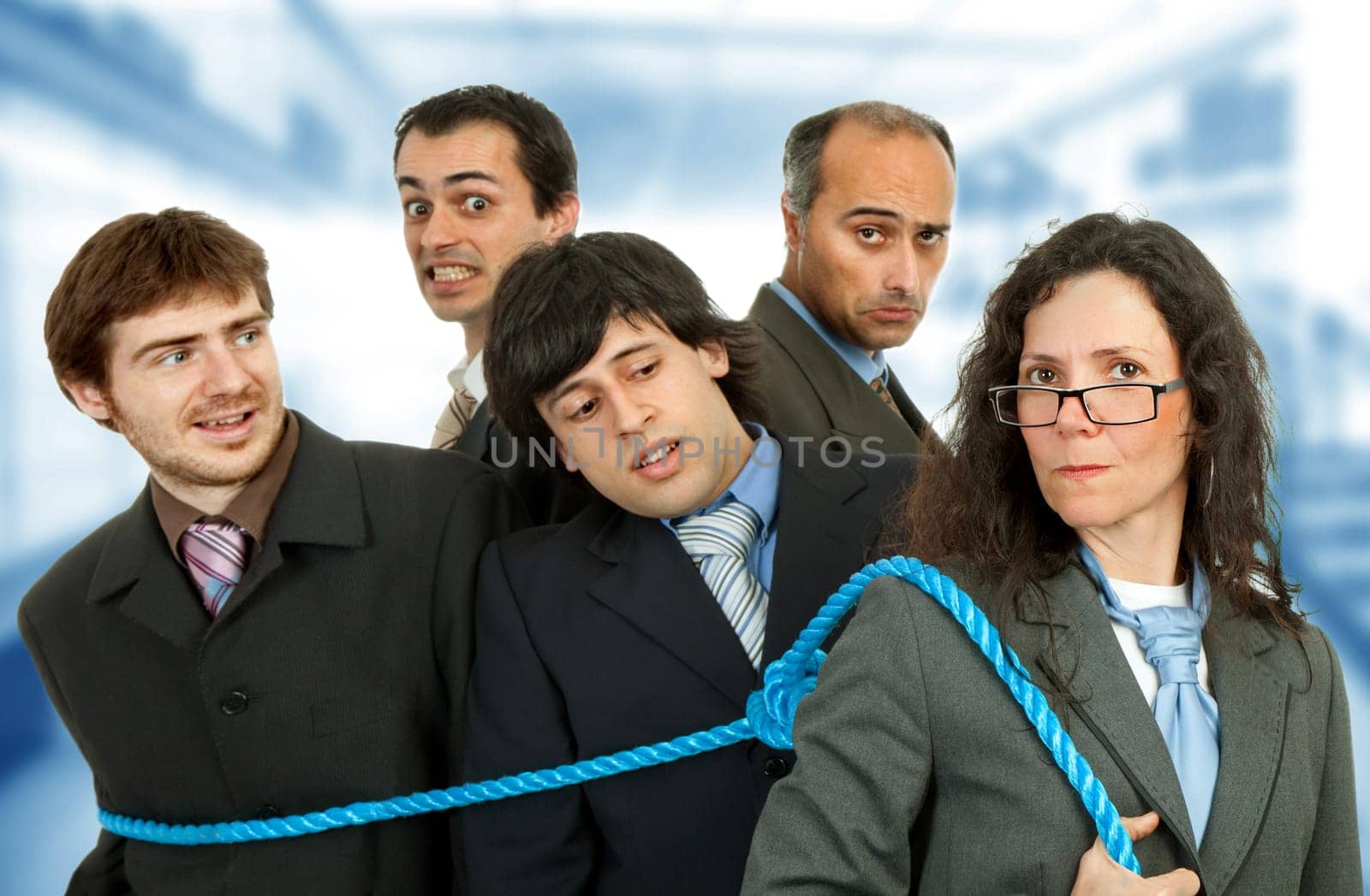 business team work concept, focus on the woman