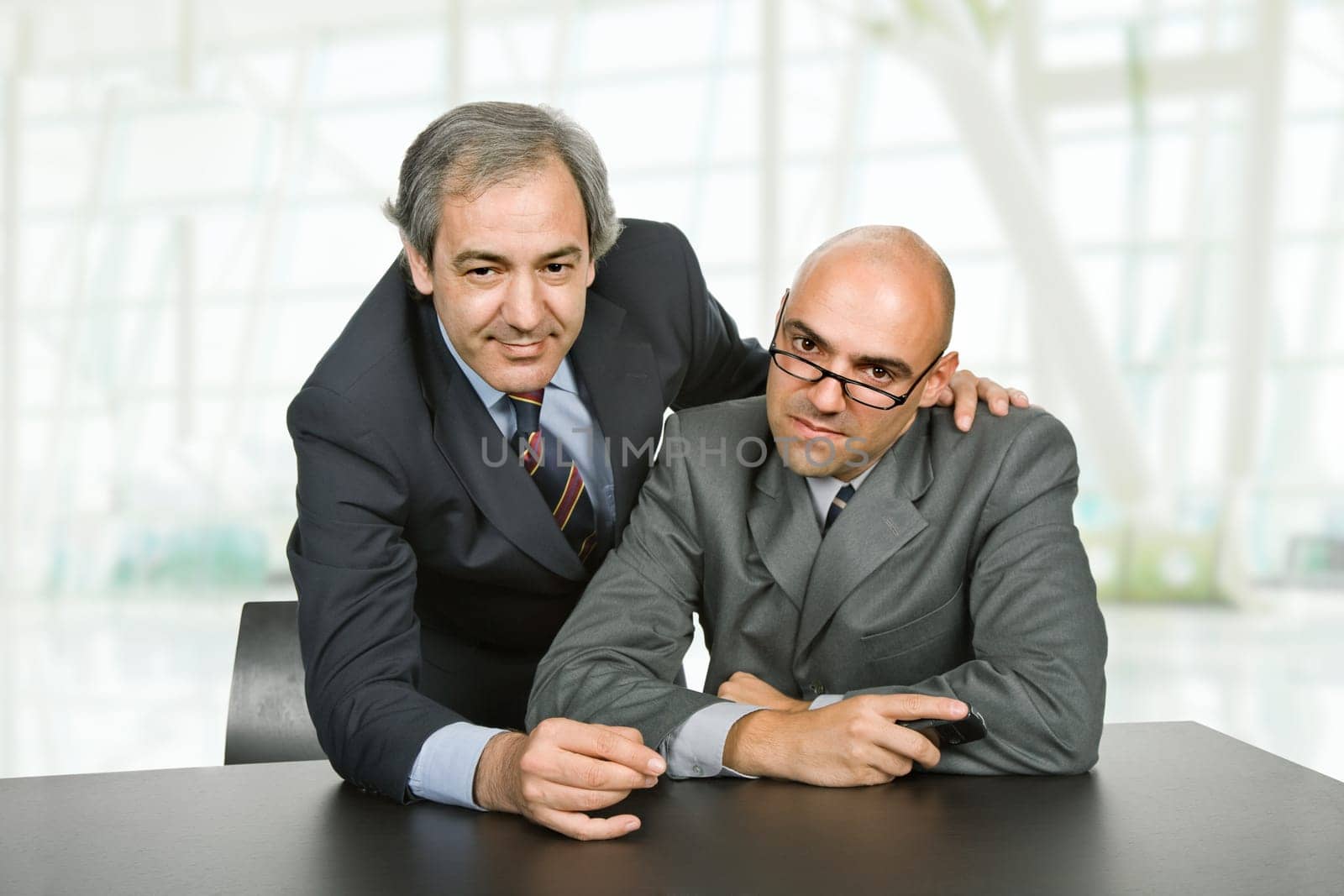 business team working at a desk in the office