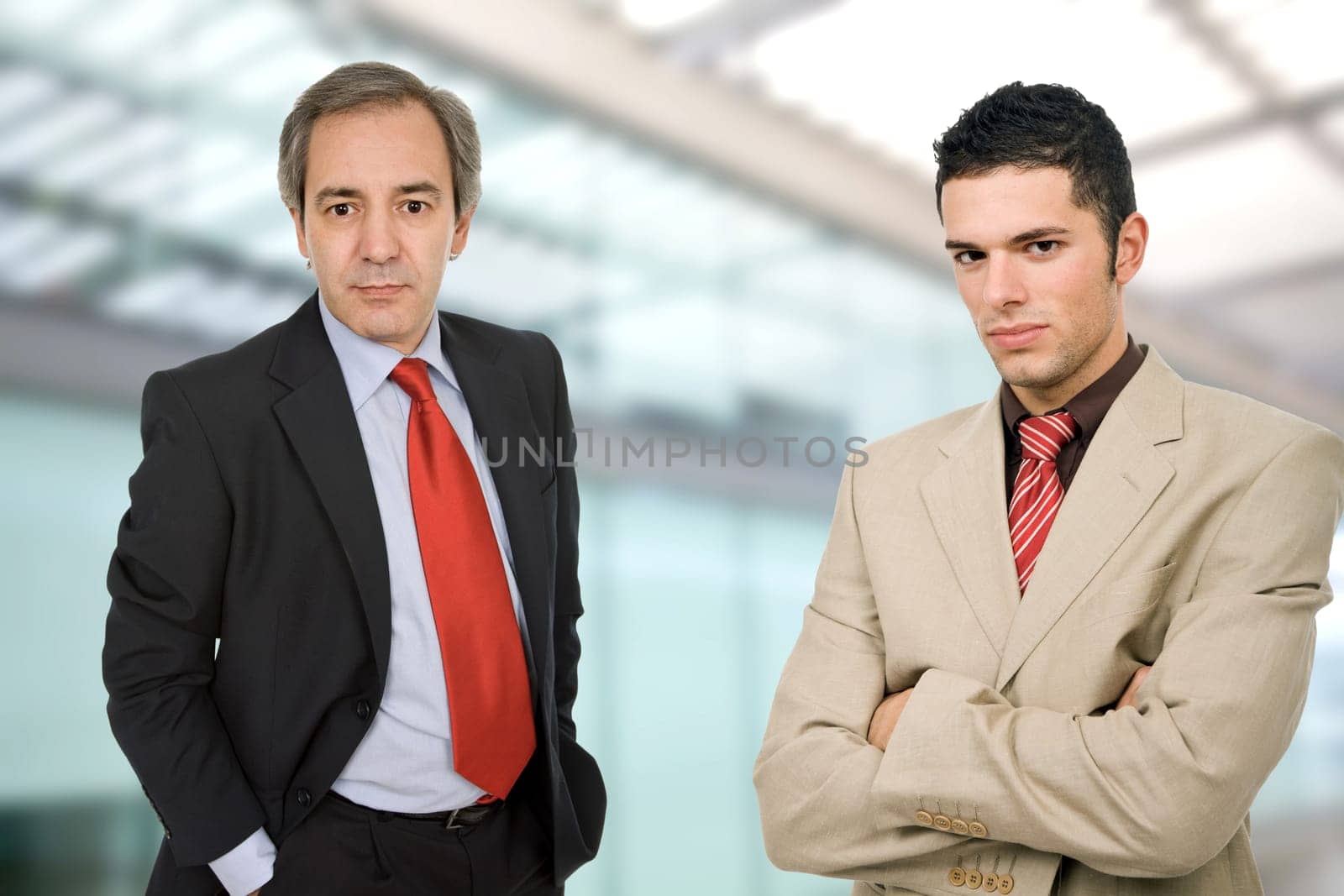 two business men portrait at the office
