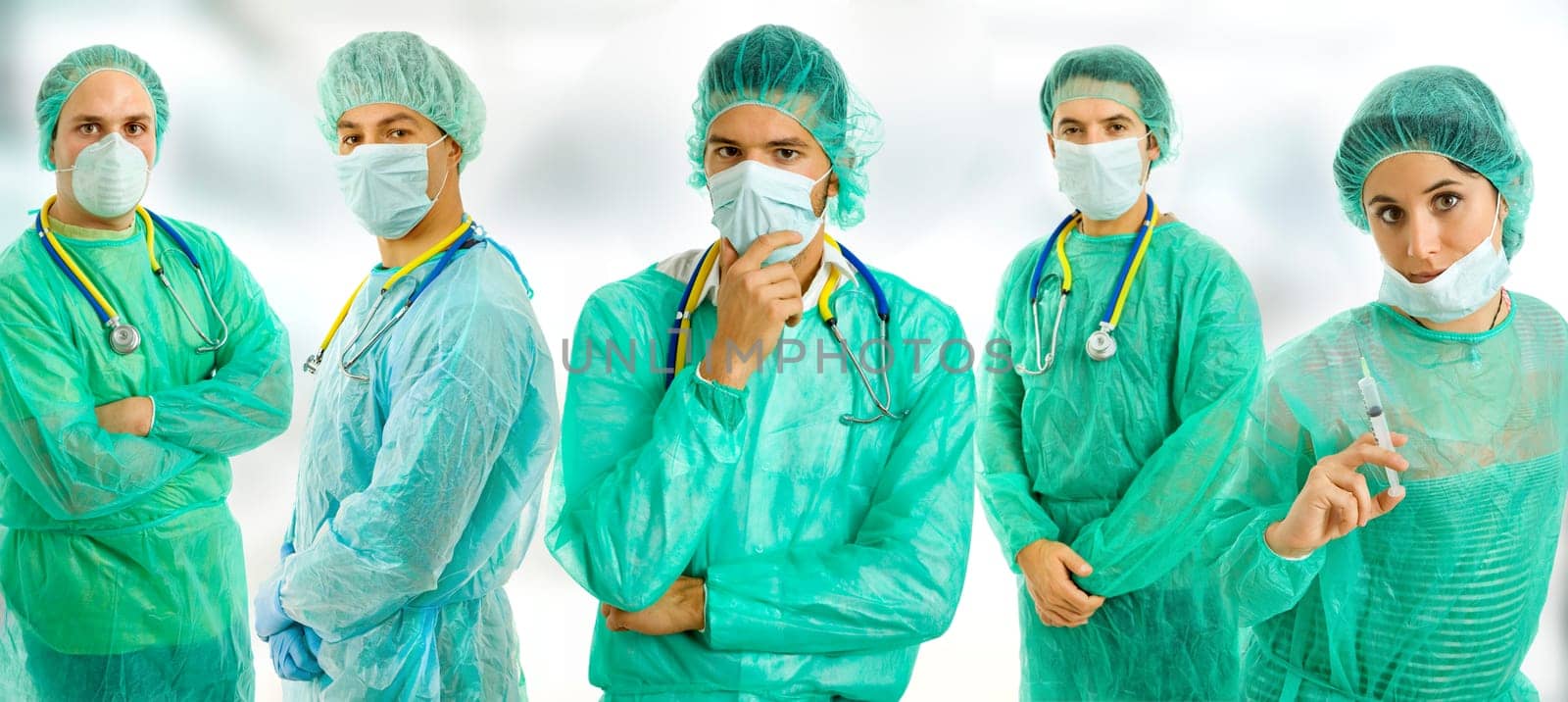 young team of doctors