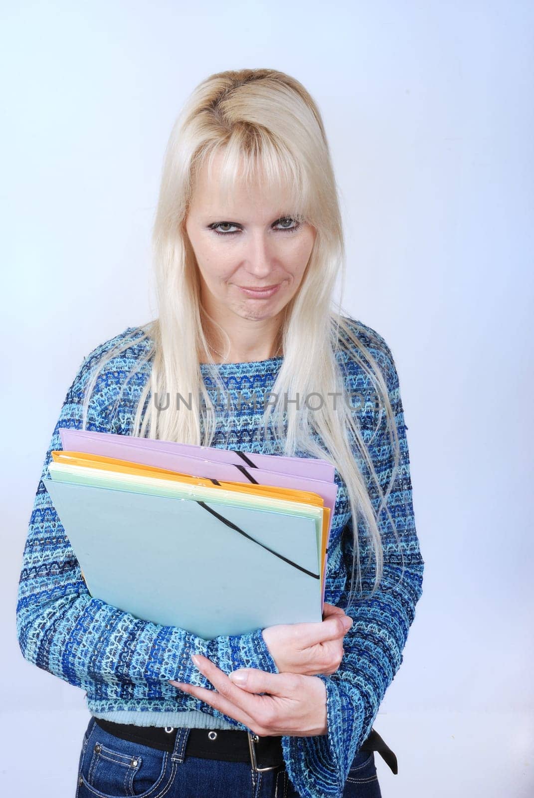 student with folder