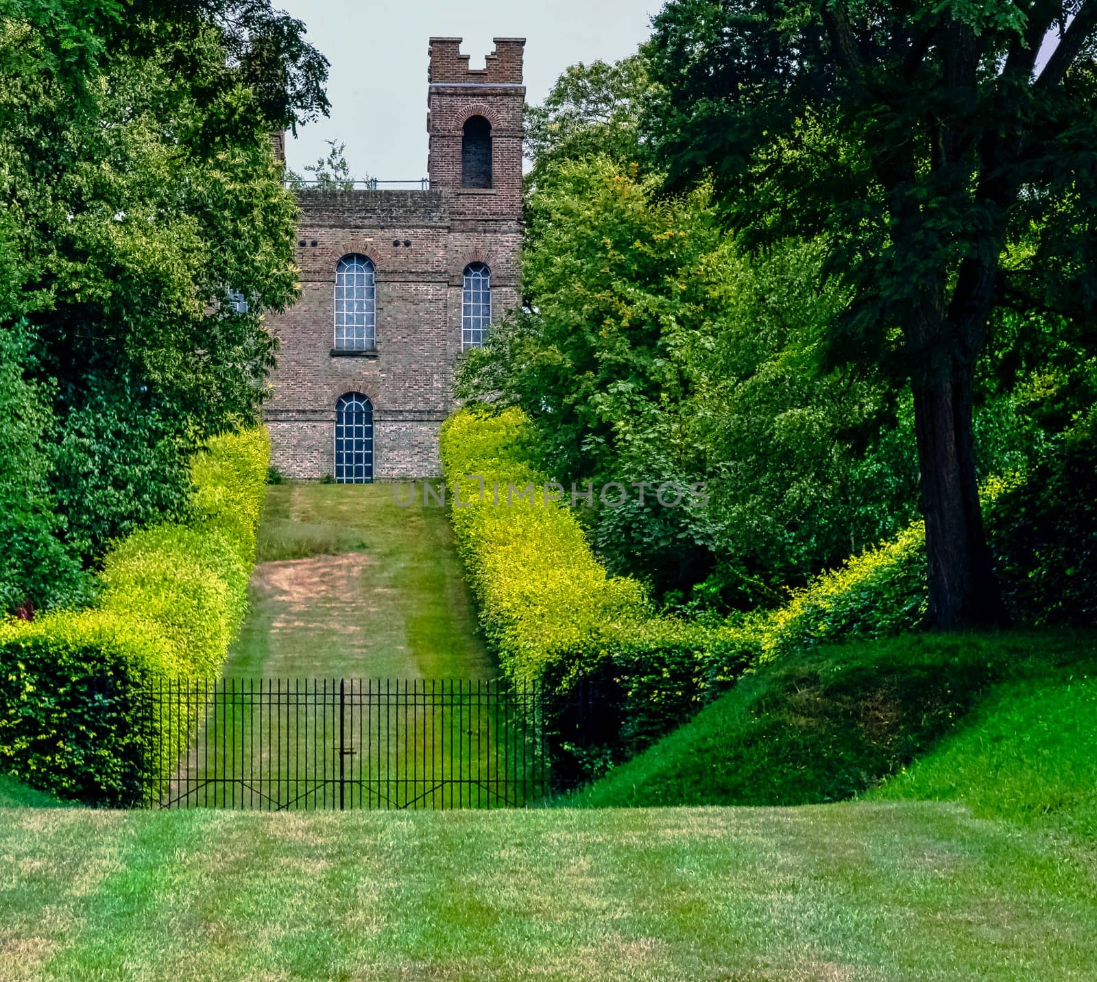 The Belvedere Tower, Claremont Landscape Garden, Esher, United Kingdom on 28 June 2020