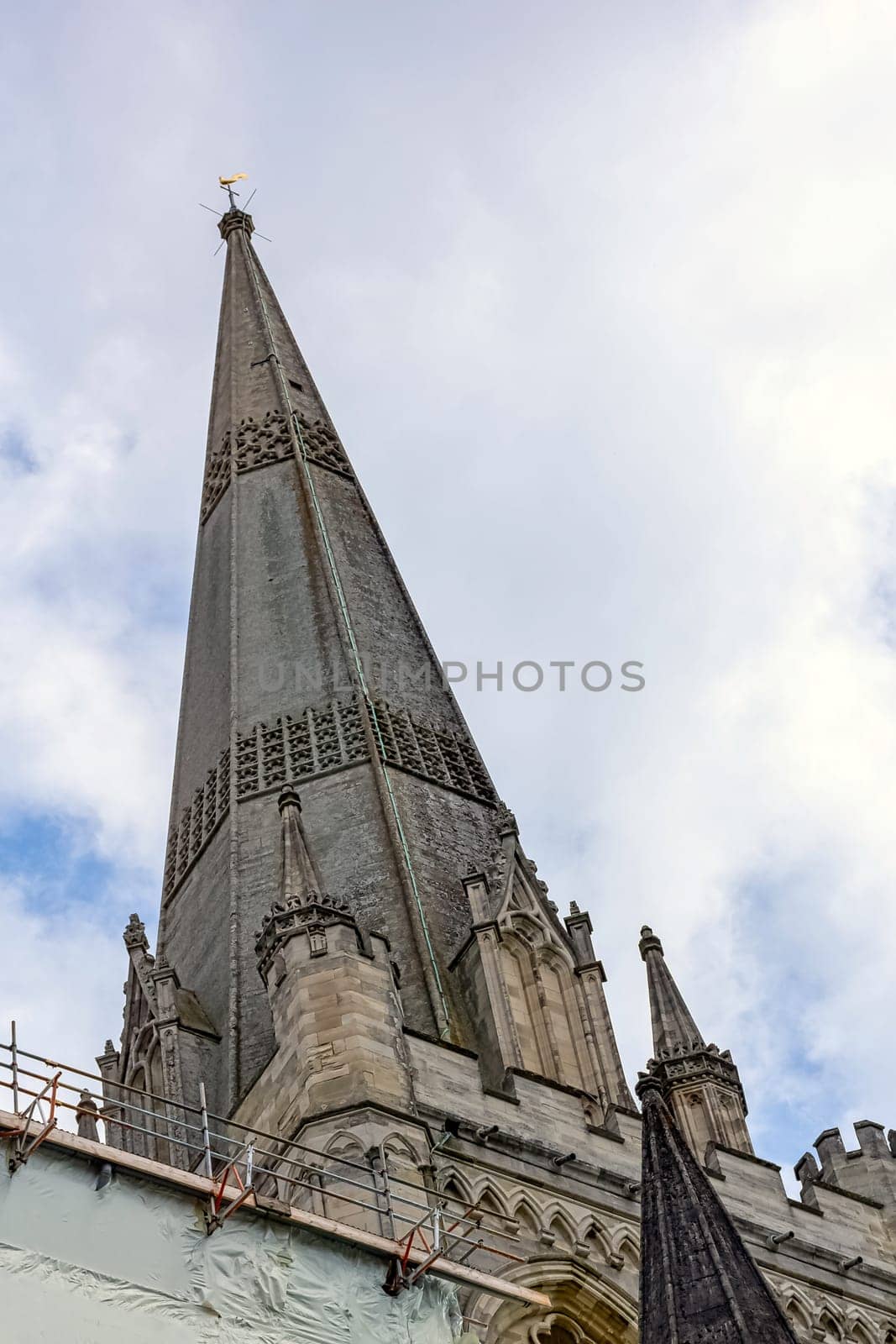 Chichester Cathedral, formally known as the Cathedral Church of the Holy Trinity in Chichester, West Sussex, United Kingdom on 14 July 2019