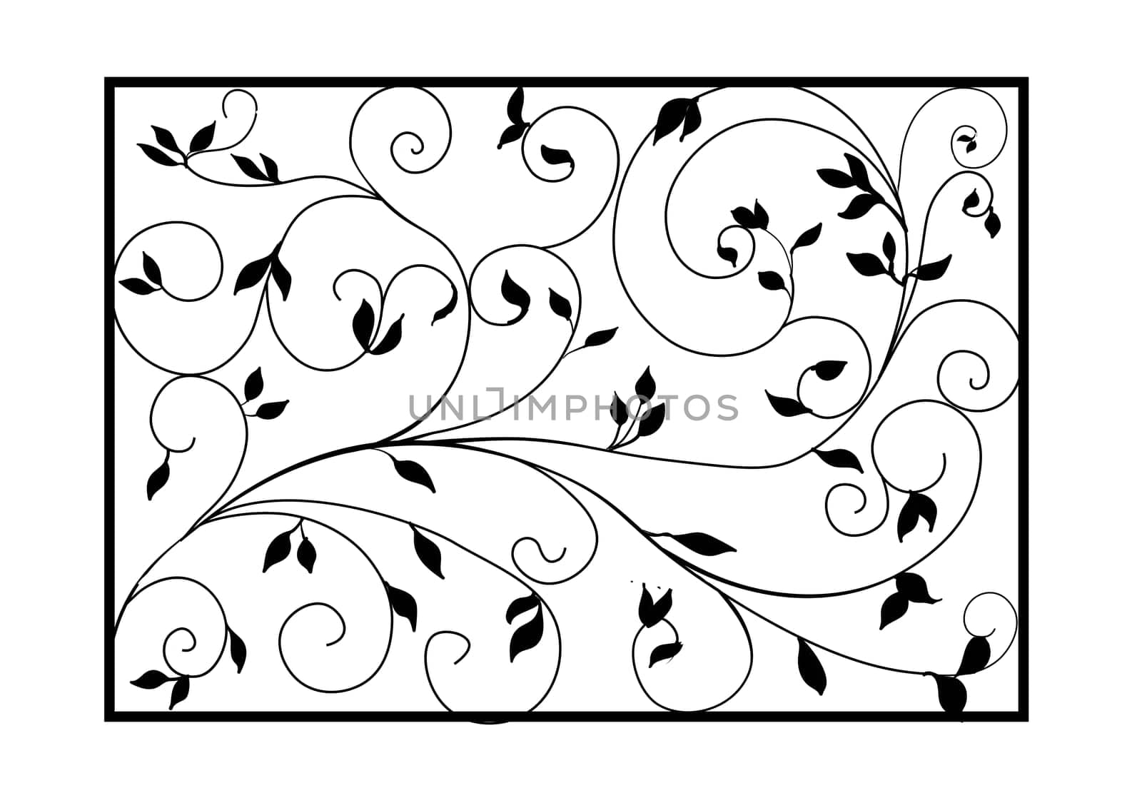 design of forged products. metal gate sketch. modern blacksmithing