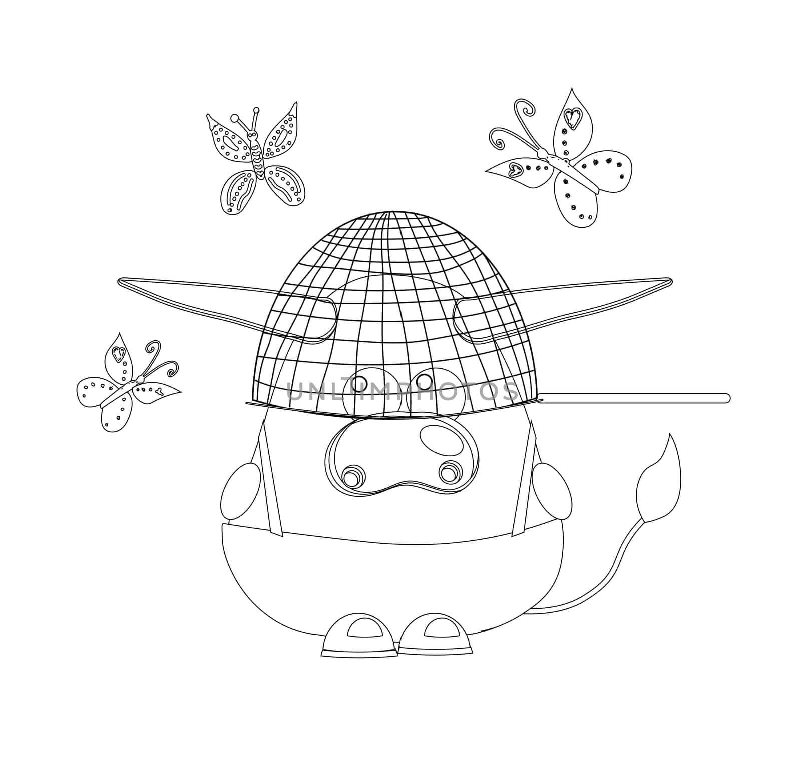 coloring page. ox. cow or bull. vector illustration symbol 2021