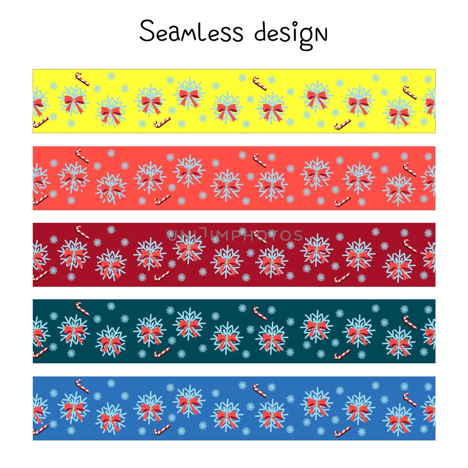 Trending colors New Year and Christmas 2021. Festive ribbon for gift wrapping. Seamless border, tape repeating.