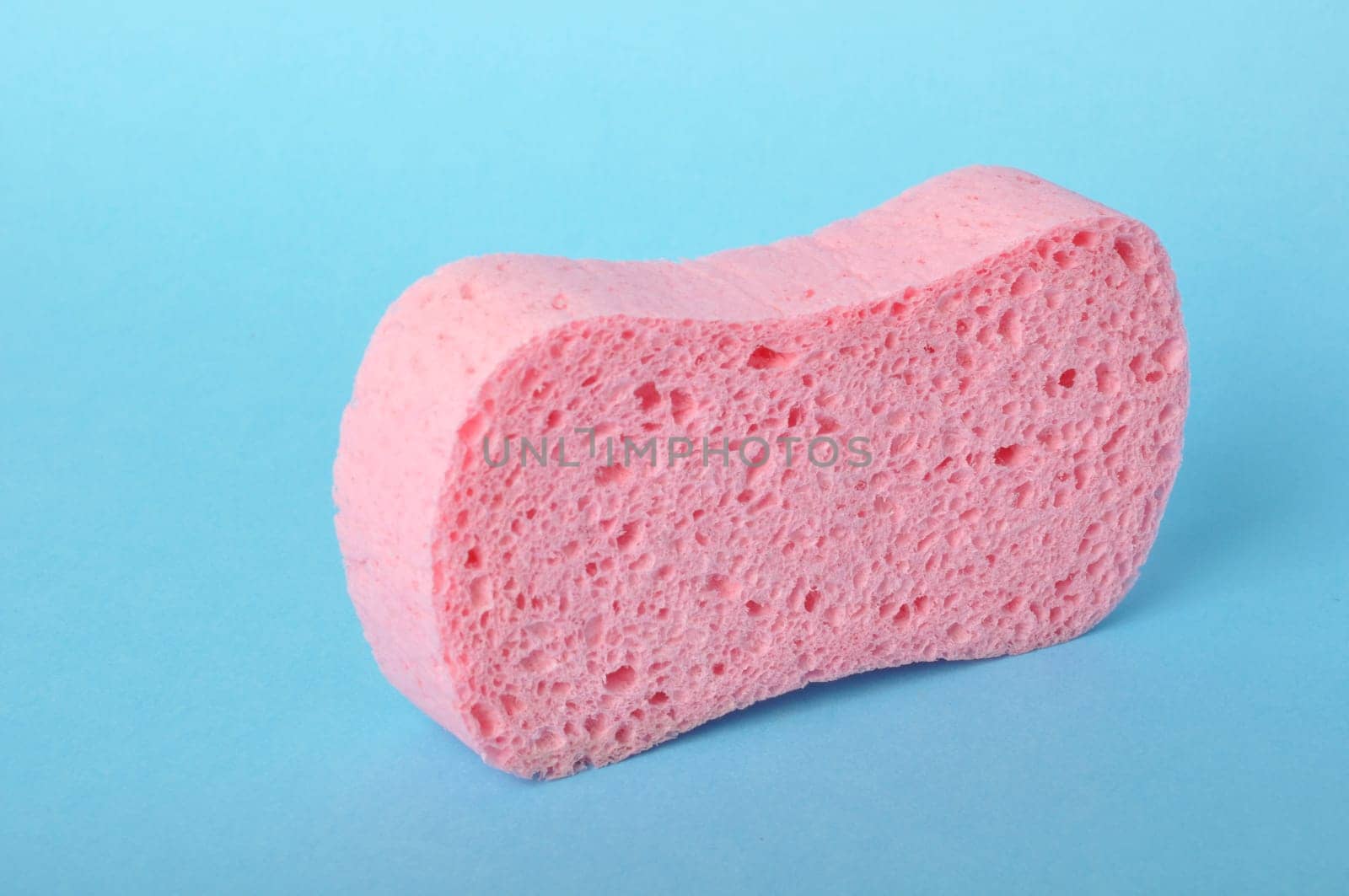 sponge on blue background