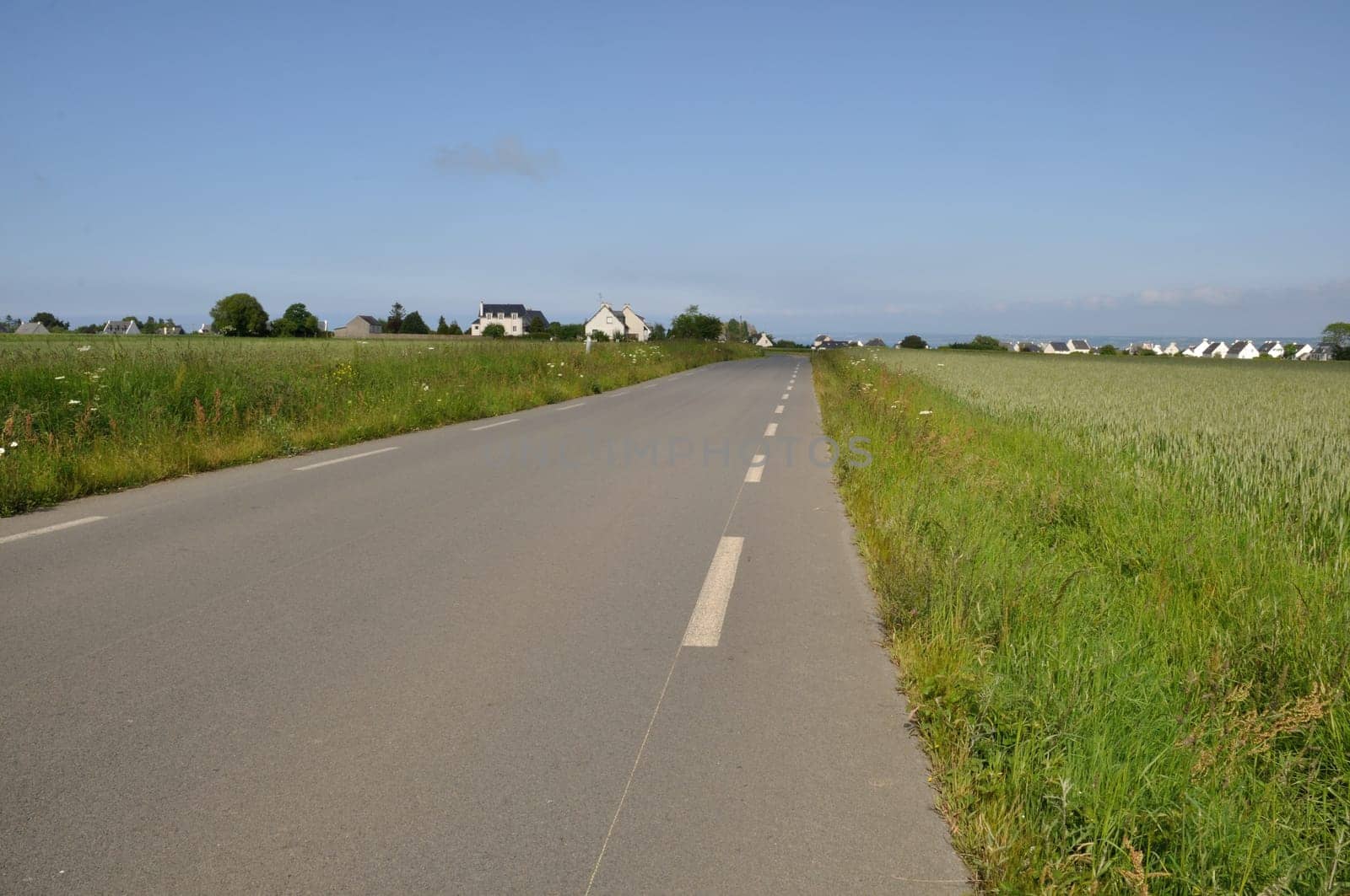 Road in the countryside in Brittany