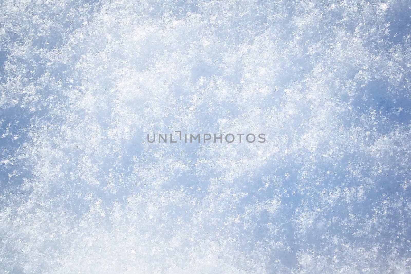 Snowflakes background on beautiful sunny day
