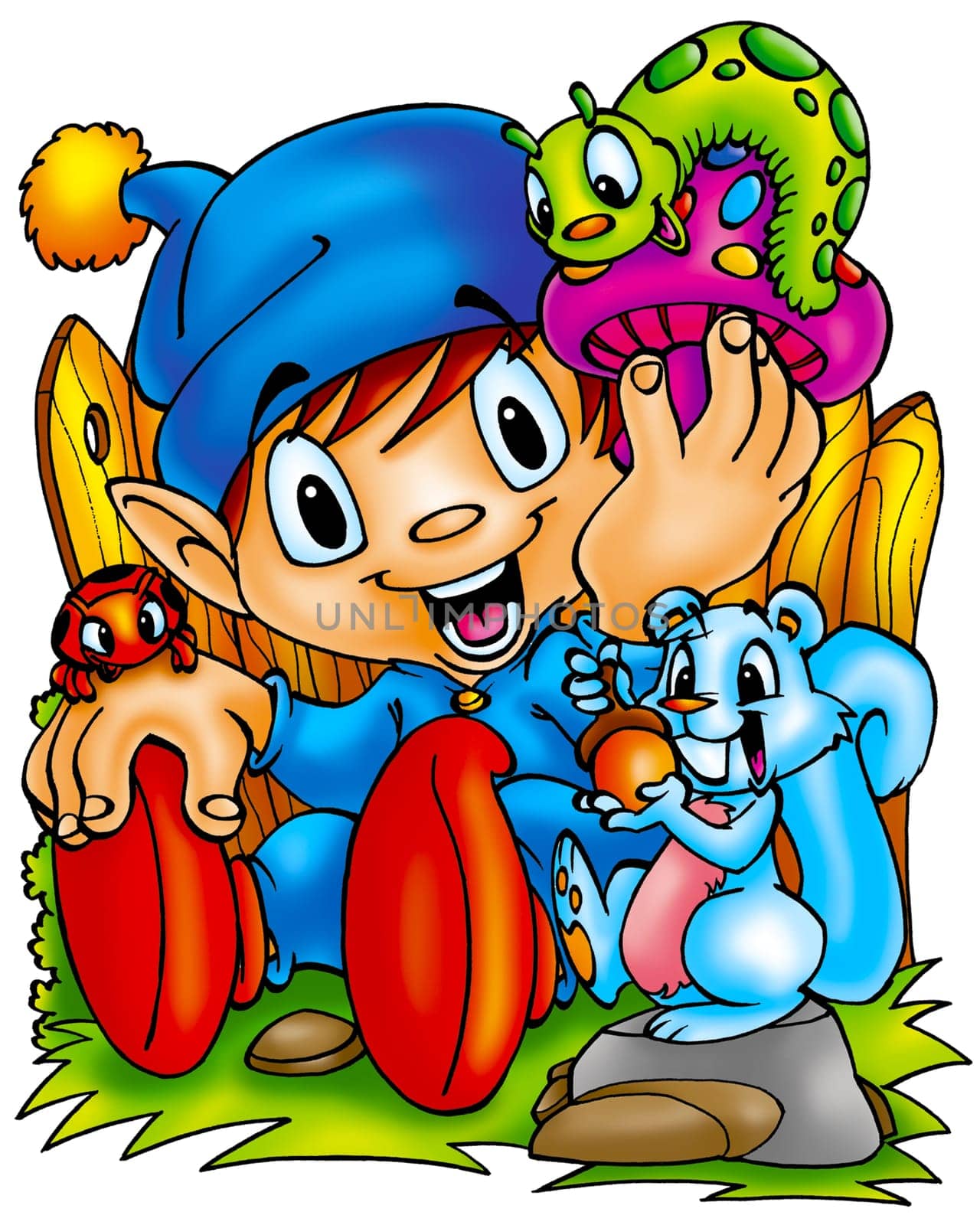 a digitally illustrated cute cartoon