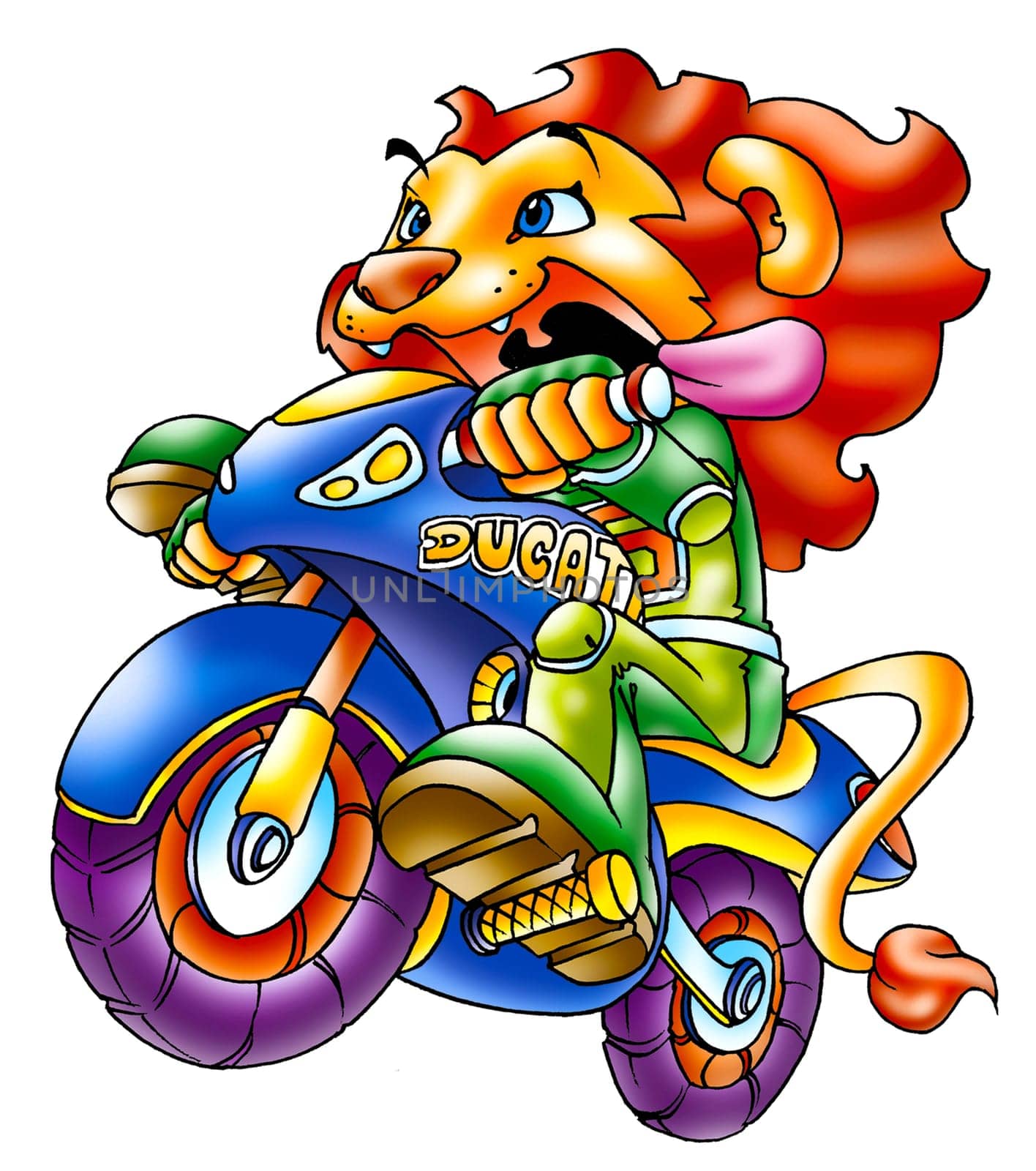 a digitally illustrated sports animal