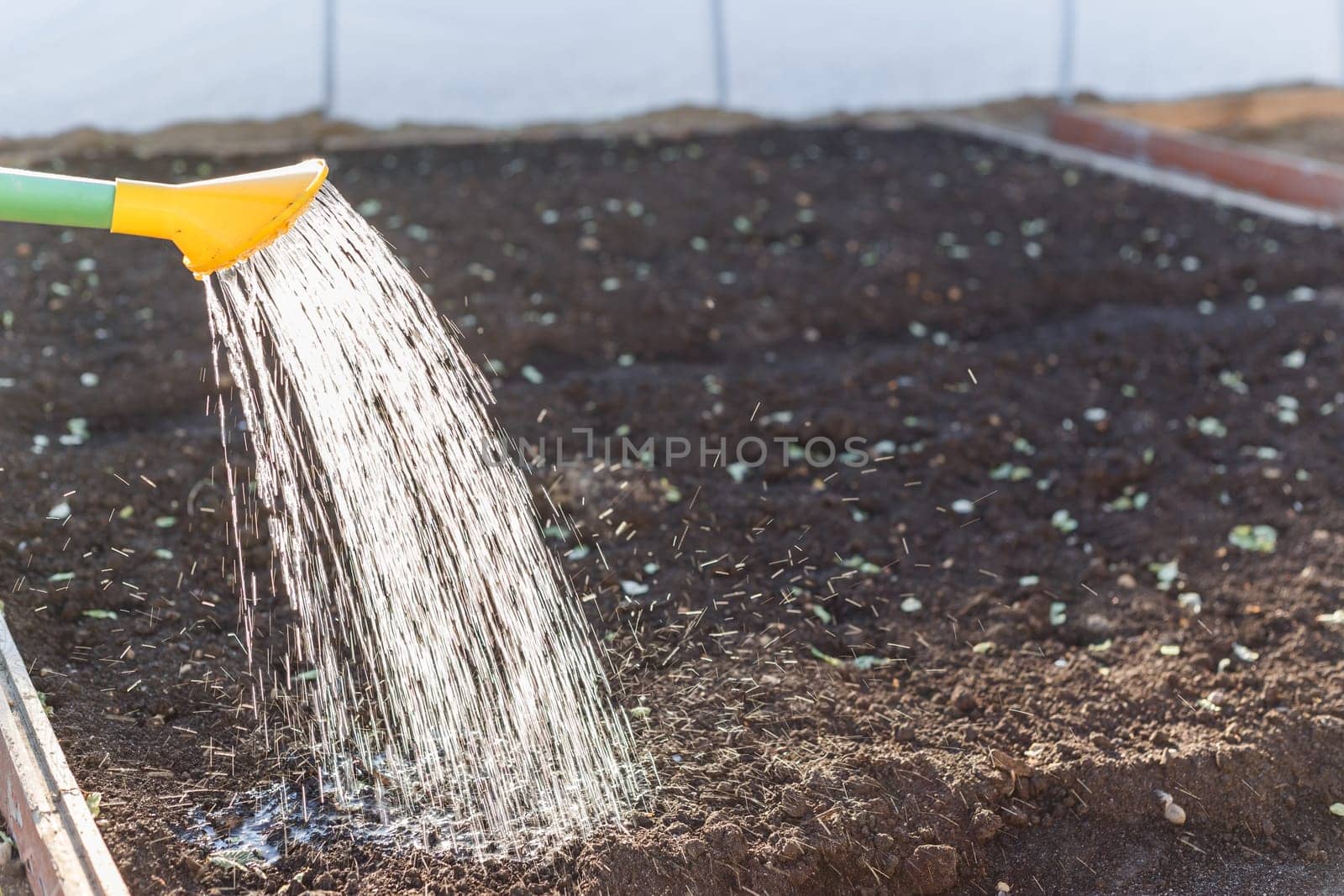 Watering garden ground