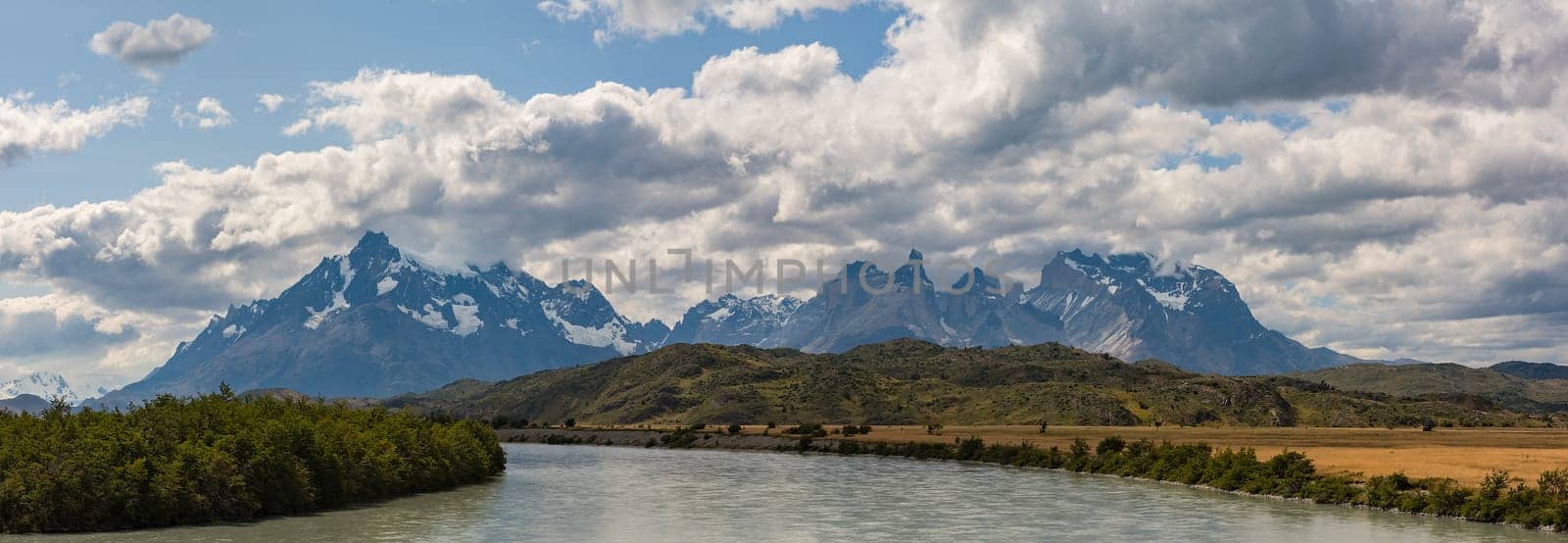 View over the Serrano River in Torres del Paine National Park, Chile
