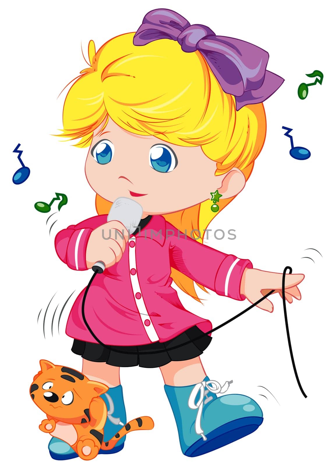 a digitally illustrated cute kid