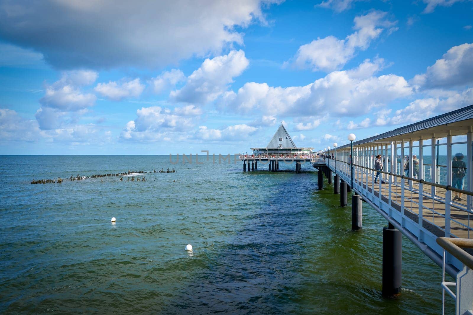 Pier of Heringsdorf on the German Baltic Sea coast on the island of Usedom