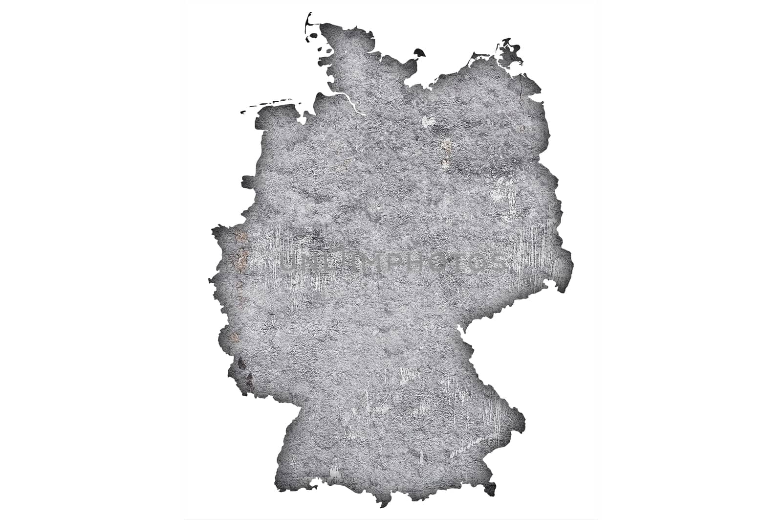 Map of Germany on weathered concrete