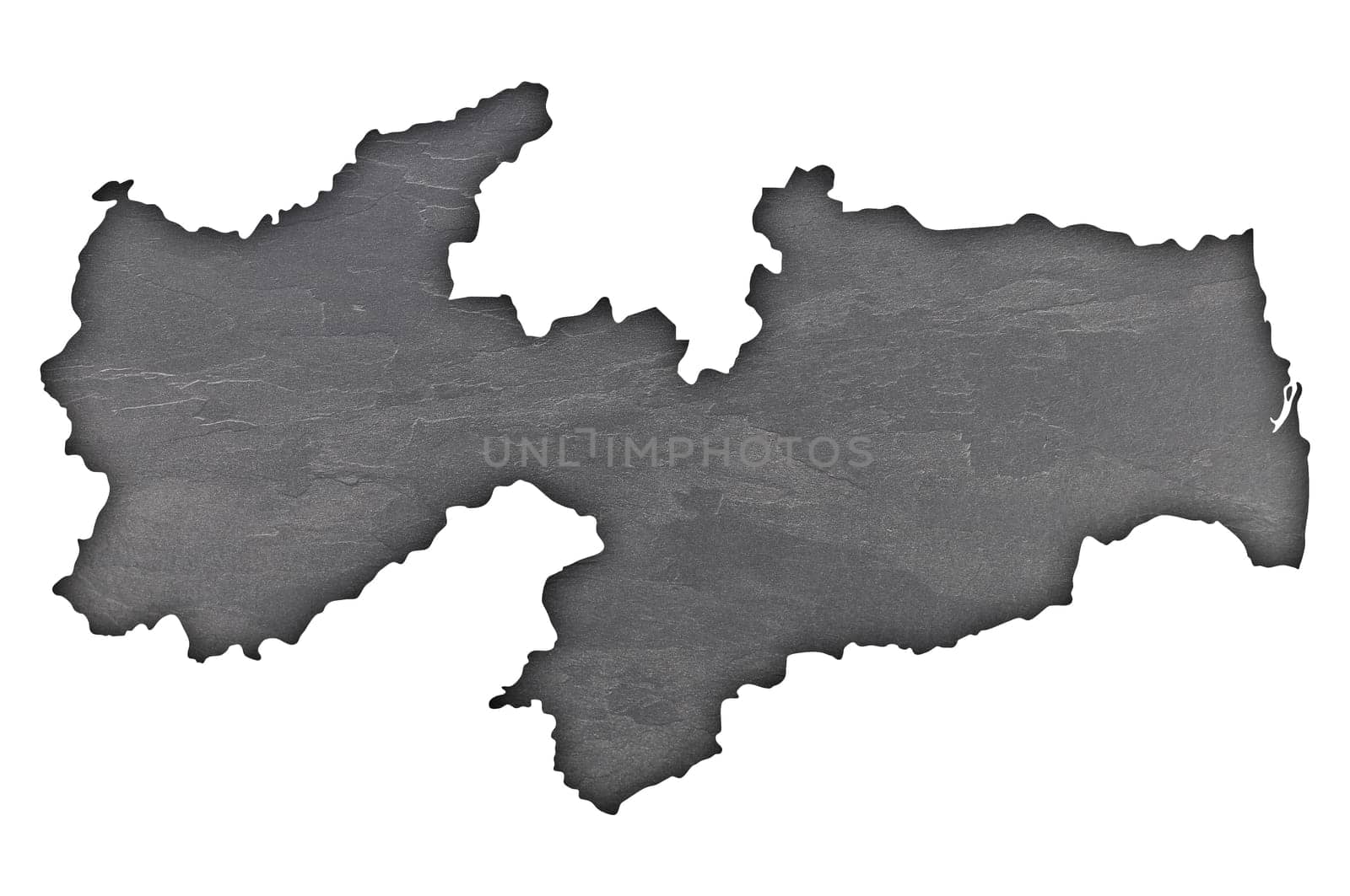 Map of Paraiba on dark slate