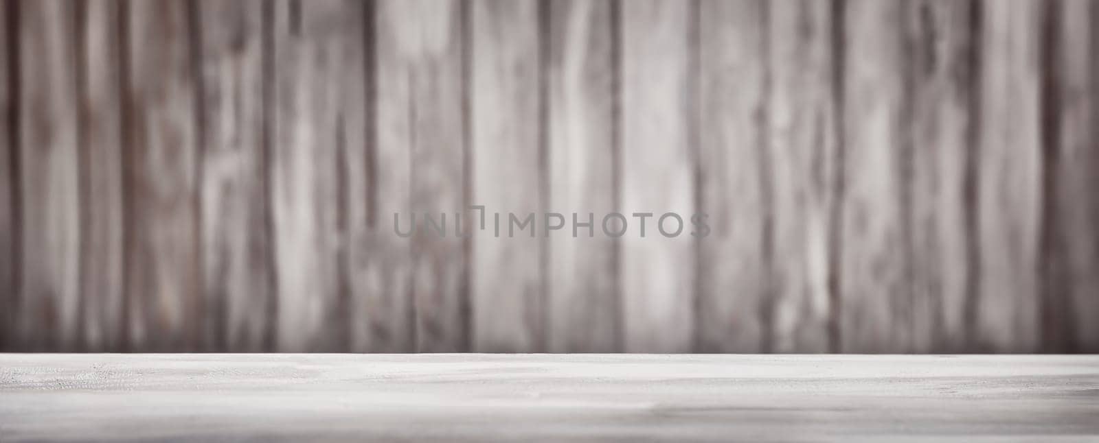 Old wooden planks. Brown background with painted boards. Vintage view of empty table indoors