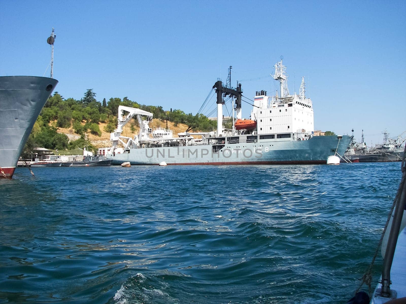 Republic of Crimea, Sevastopol - July 28, 2019: Vessels in the port of Sevastopol.