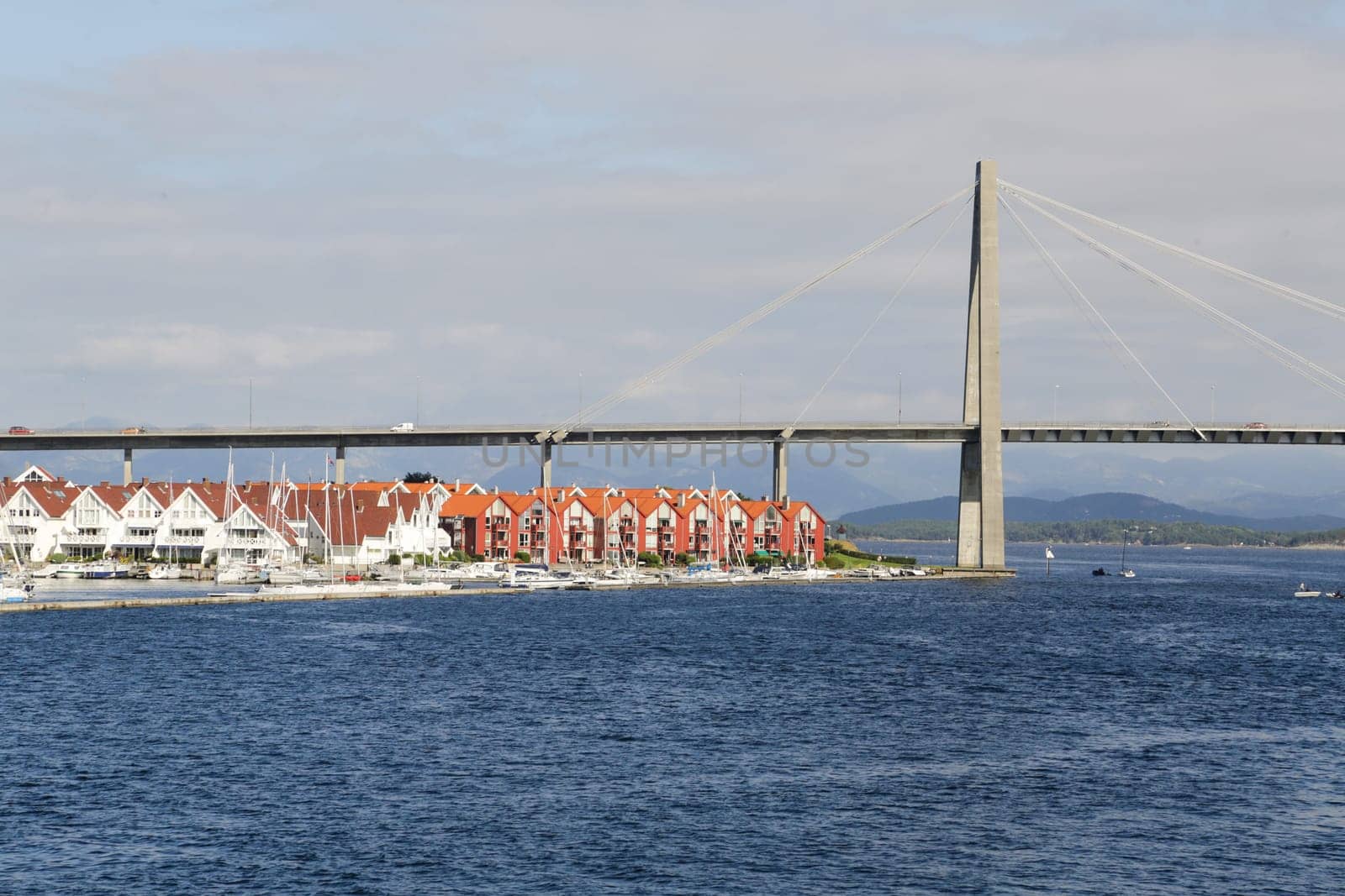 The bridge over the sea in the port of Stavanger, Norway