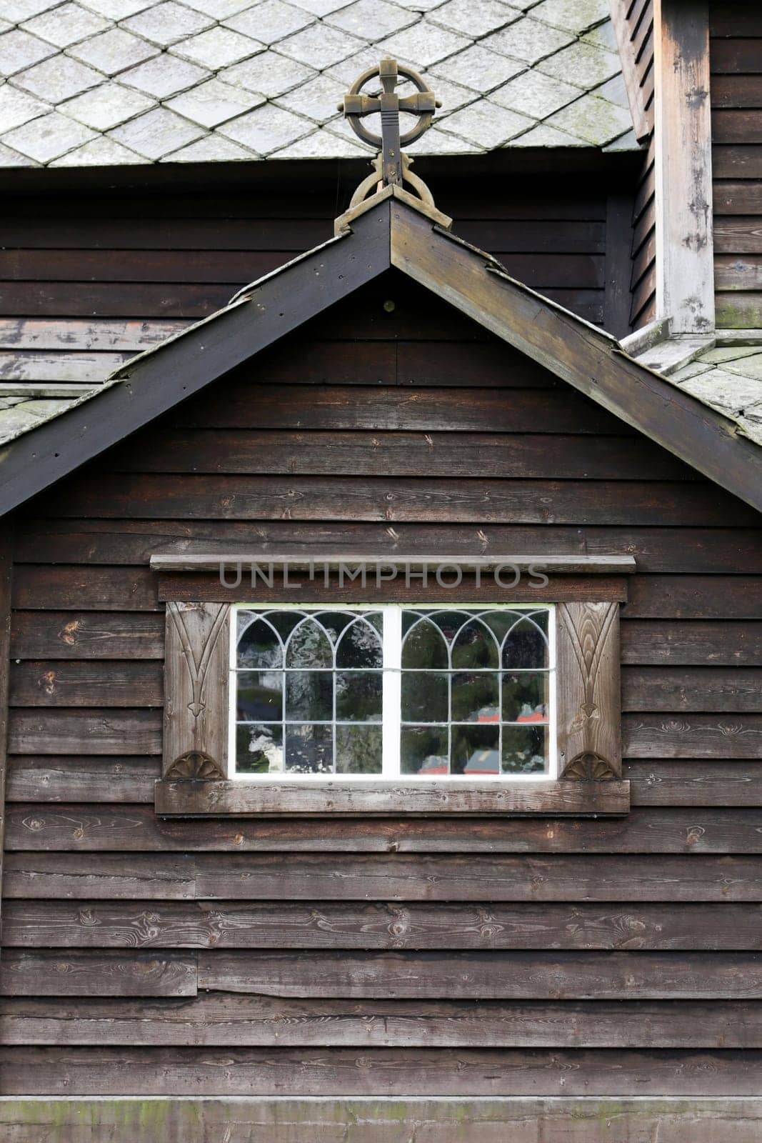 The 13th century old Roldal Stave Church (Roldal stavkyrke)