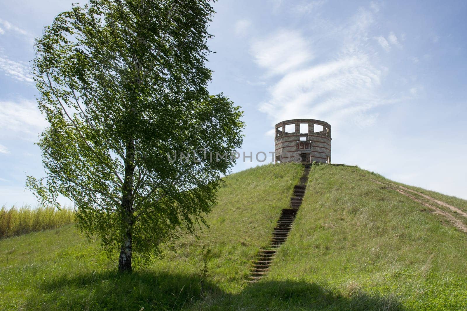 Zvarde Latvia. Abandoned village. Former Soviet army bombing polygon. Command tower.
