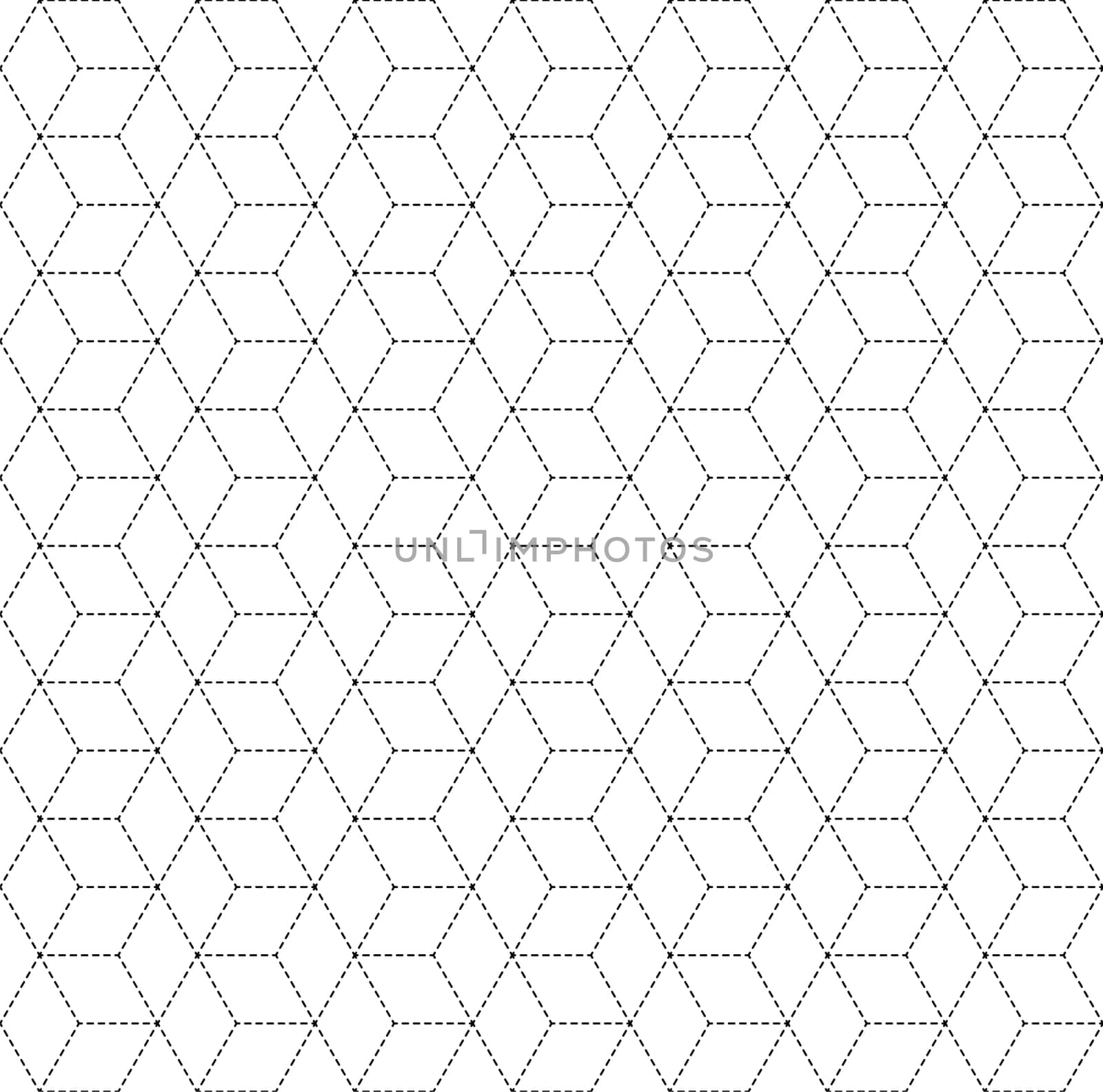 Cube Vector seamless pattern. Modern stylish texture. Repeating geometric tiles background with rhombuses