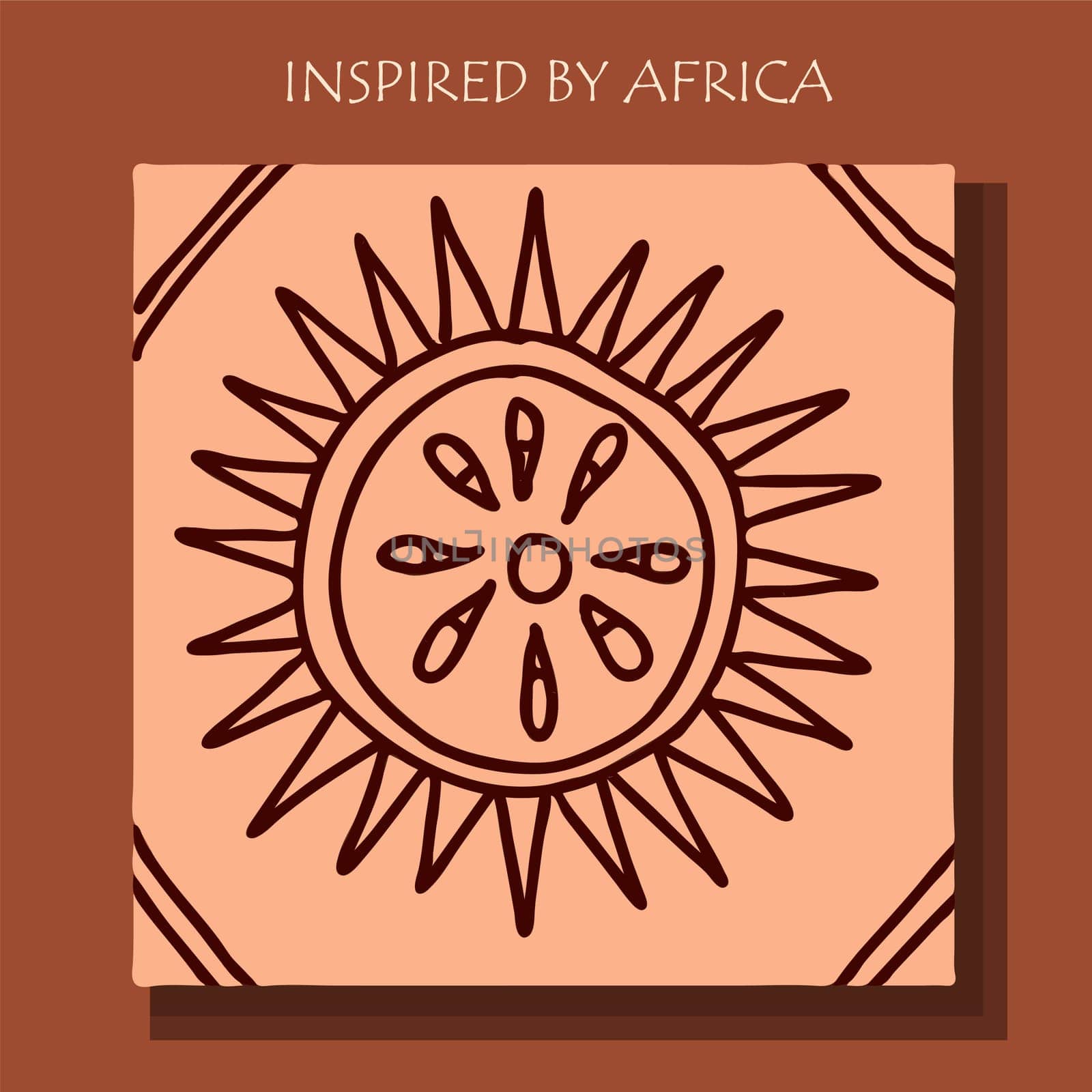 African background, flyer with tribal traditional pattern