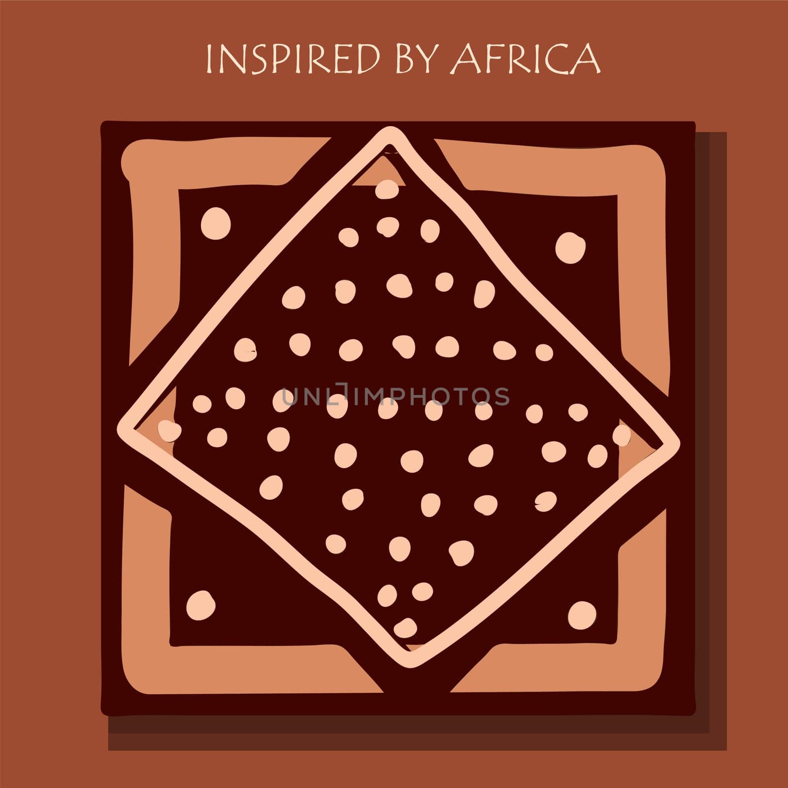 African background, flyer with tribal traditional pattern
