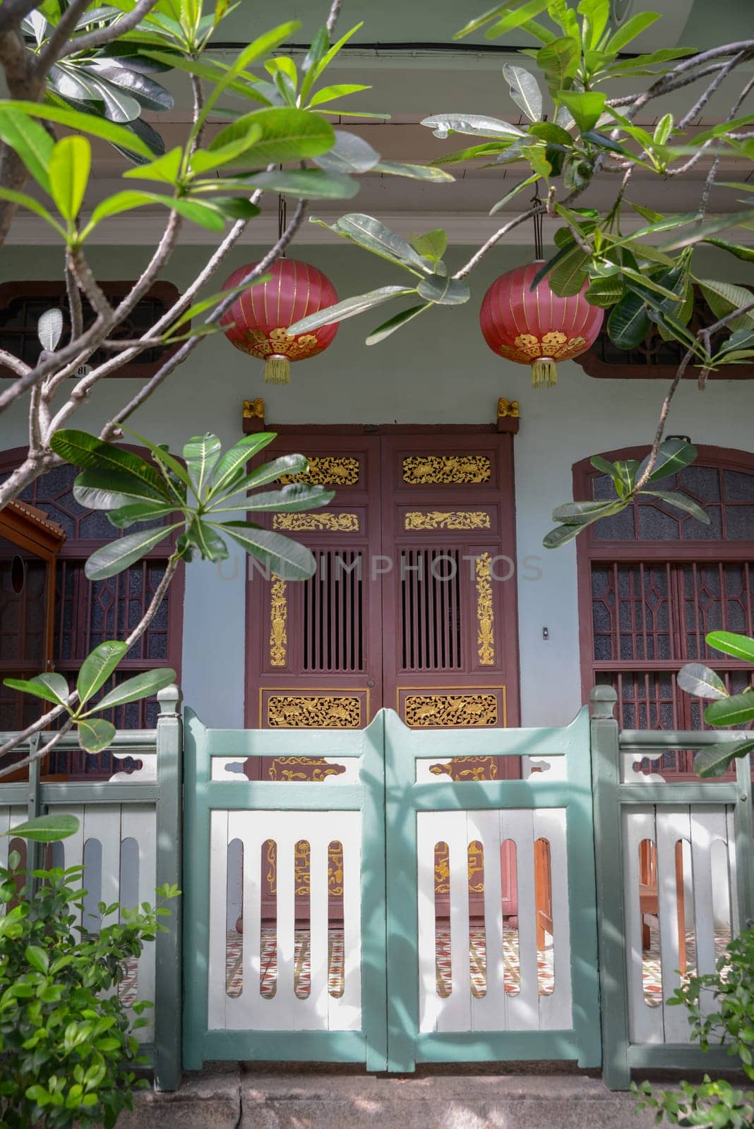 George Town, Penang/Malaysia - Apr 30 2017: Traditional heritage house at UNESCO city.