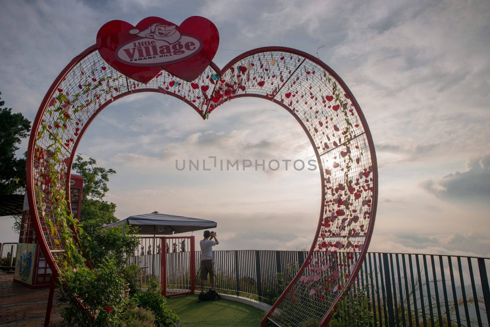 George Town, Penang/Malaysia - May 13 2017: Love Little Village at Penang Hill in morning sunrise.