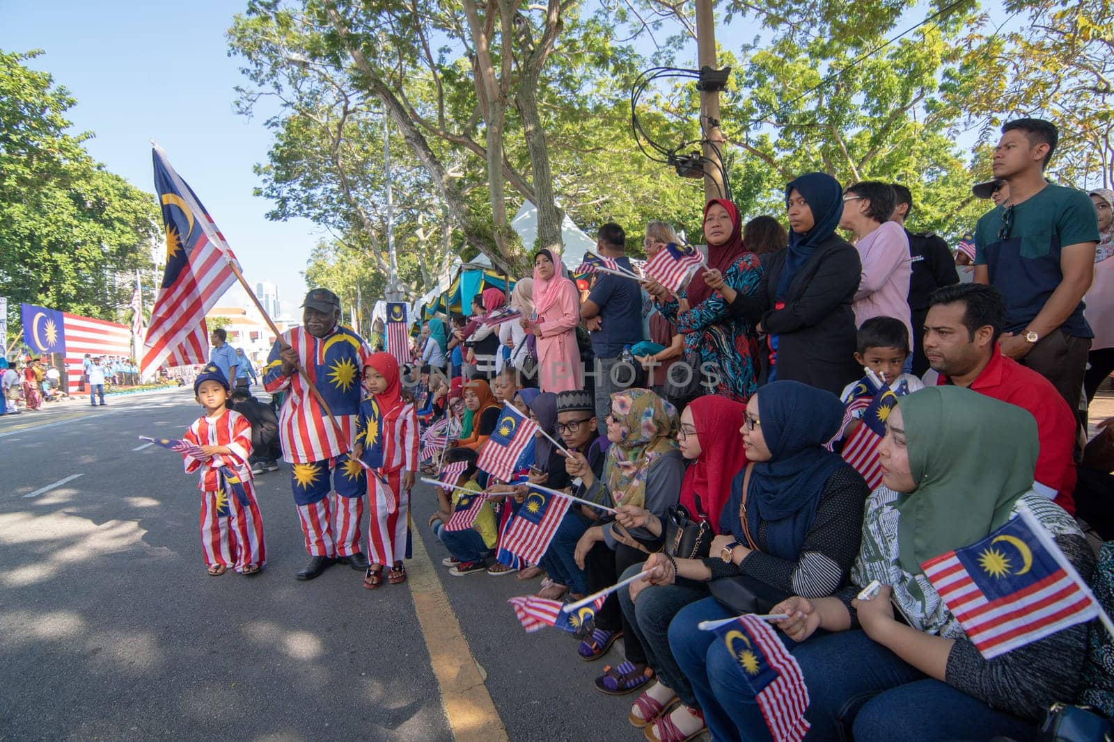 George Town, Penang/Malaysia - Aug 31 2017: Malaysian attend national day celebration.