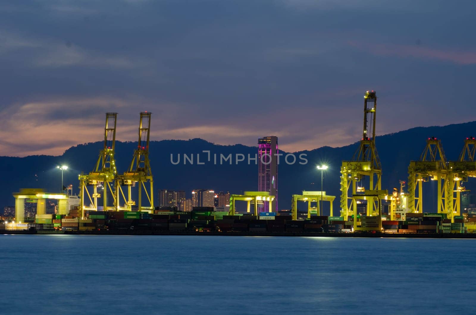 Butterworth, Penang/Malaysia - Mar 09 2018: Container Terminal at Buttwerworth.