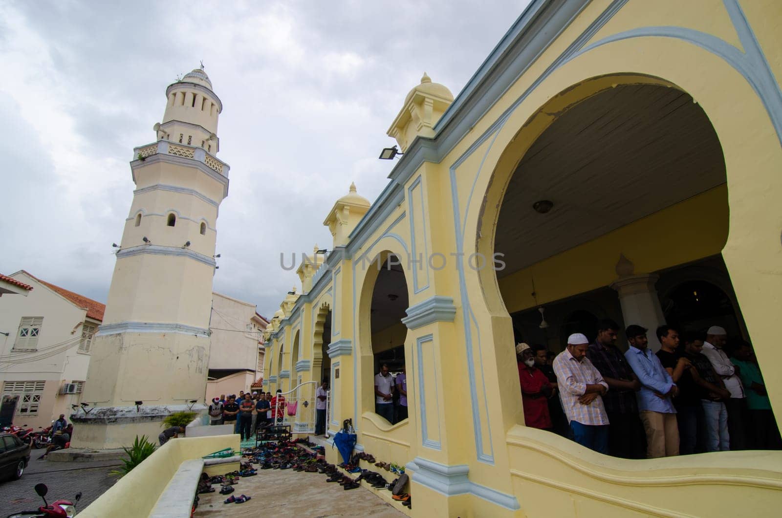 George Town, Penang/Malaysia - Jul 19 2018: Muslim pray at Acheh Mosque.