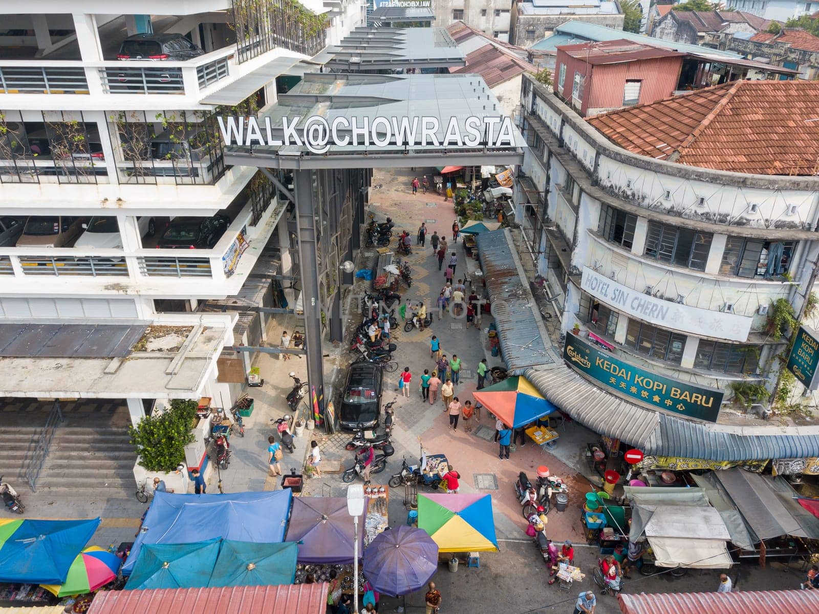 George Town, Penang/Malaysia - Jul 19 2019: Walk @ Chowrasta morning market.