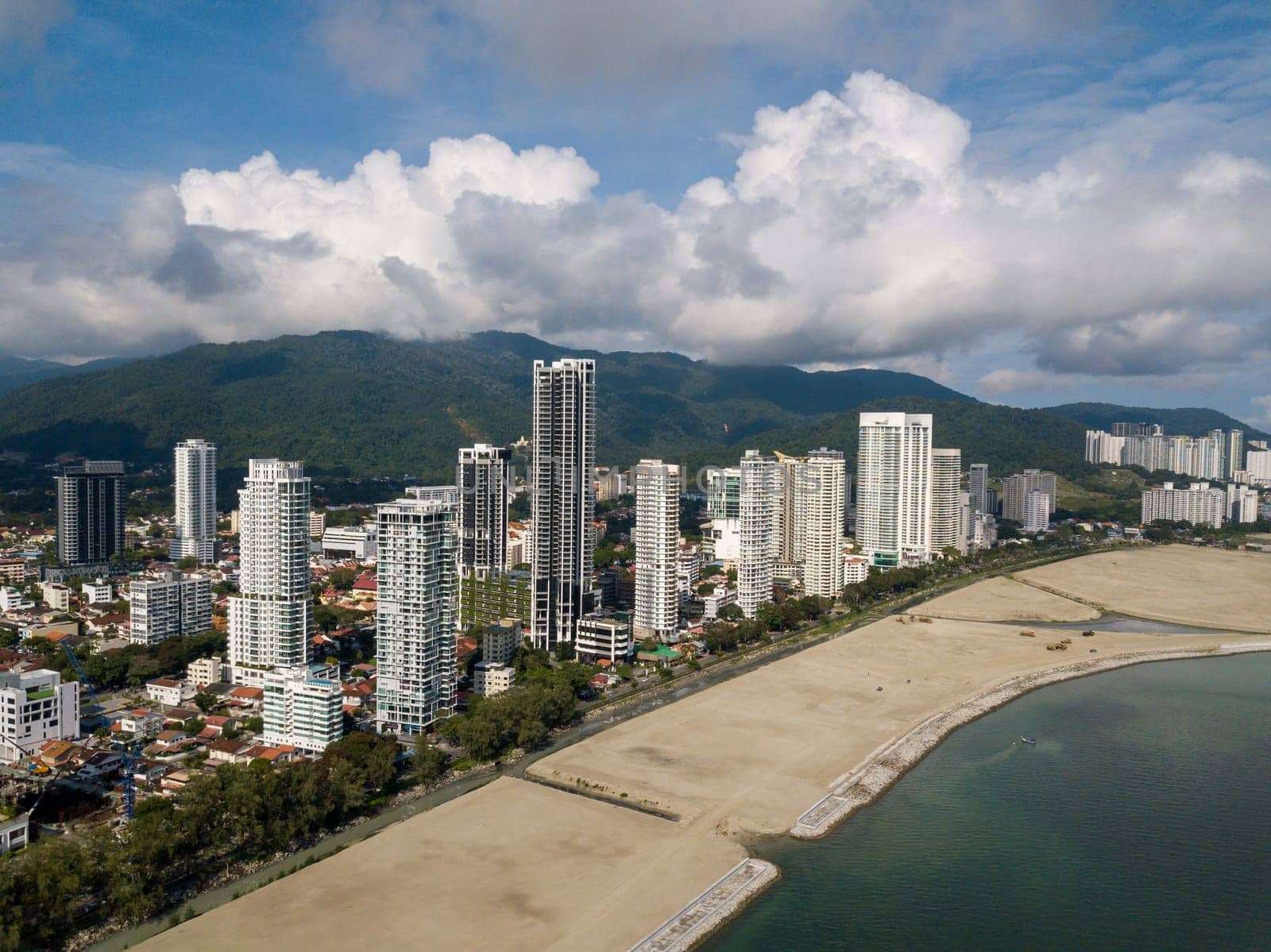 George Town, Penang/Malaysia - Oct 23 2019: Reclamation land near Gurney Drive.