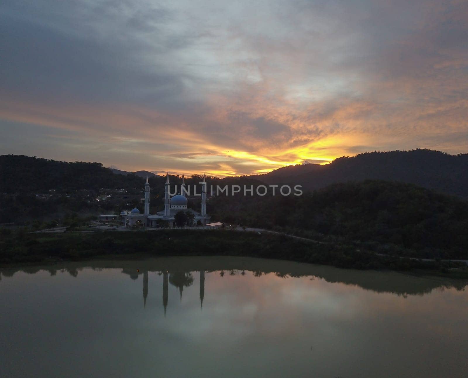 Serdang, Kedah/Malaysia - Nov 04 2019: Masjid Sultan Muhammad Al-Fateh Serdang in sunset.