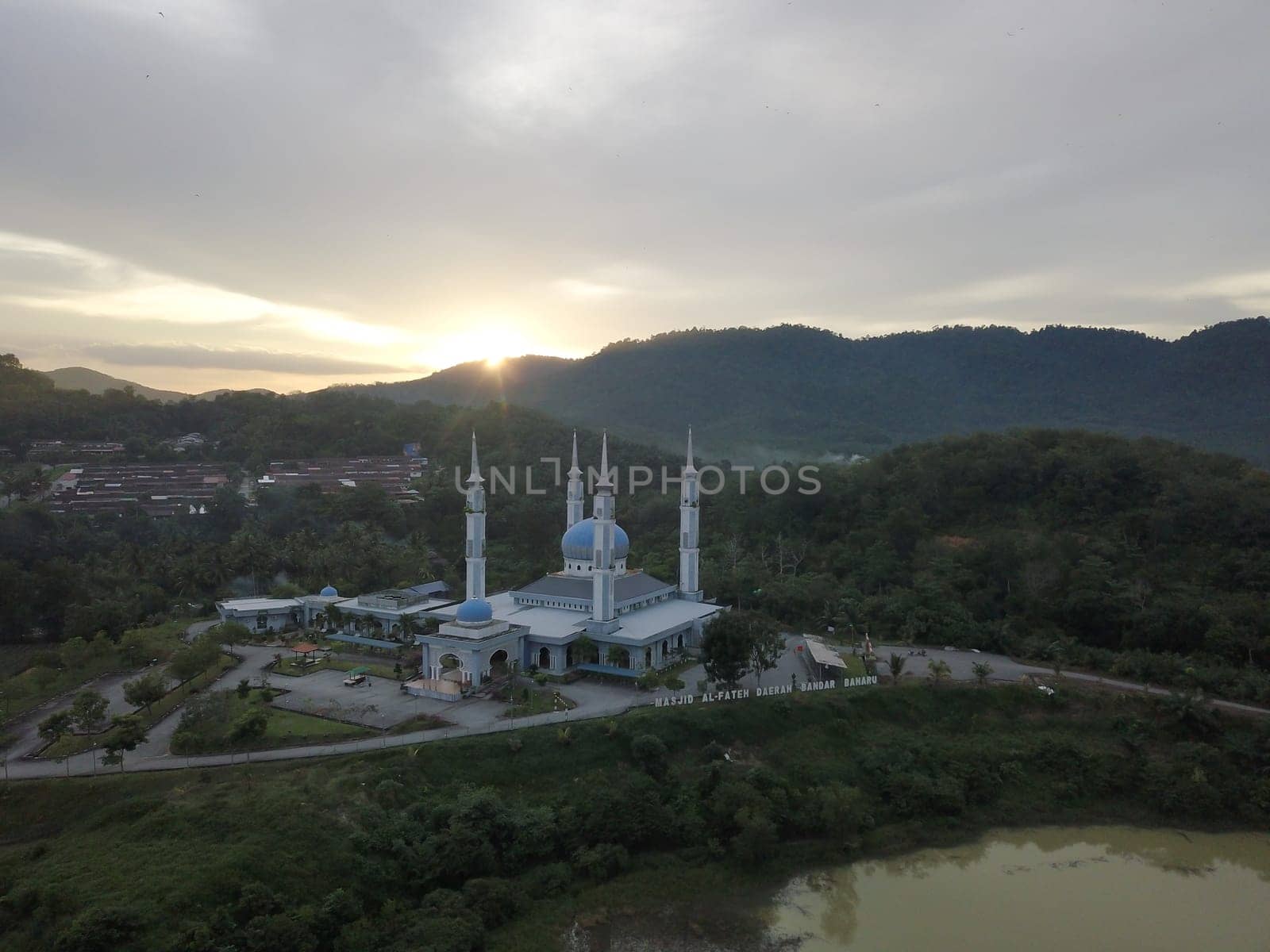 Serdang, Kedah/Malaysia - Nov 04 2019: Aerial Masjid Sultan Muhammad Al-Fateh Serdang