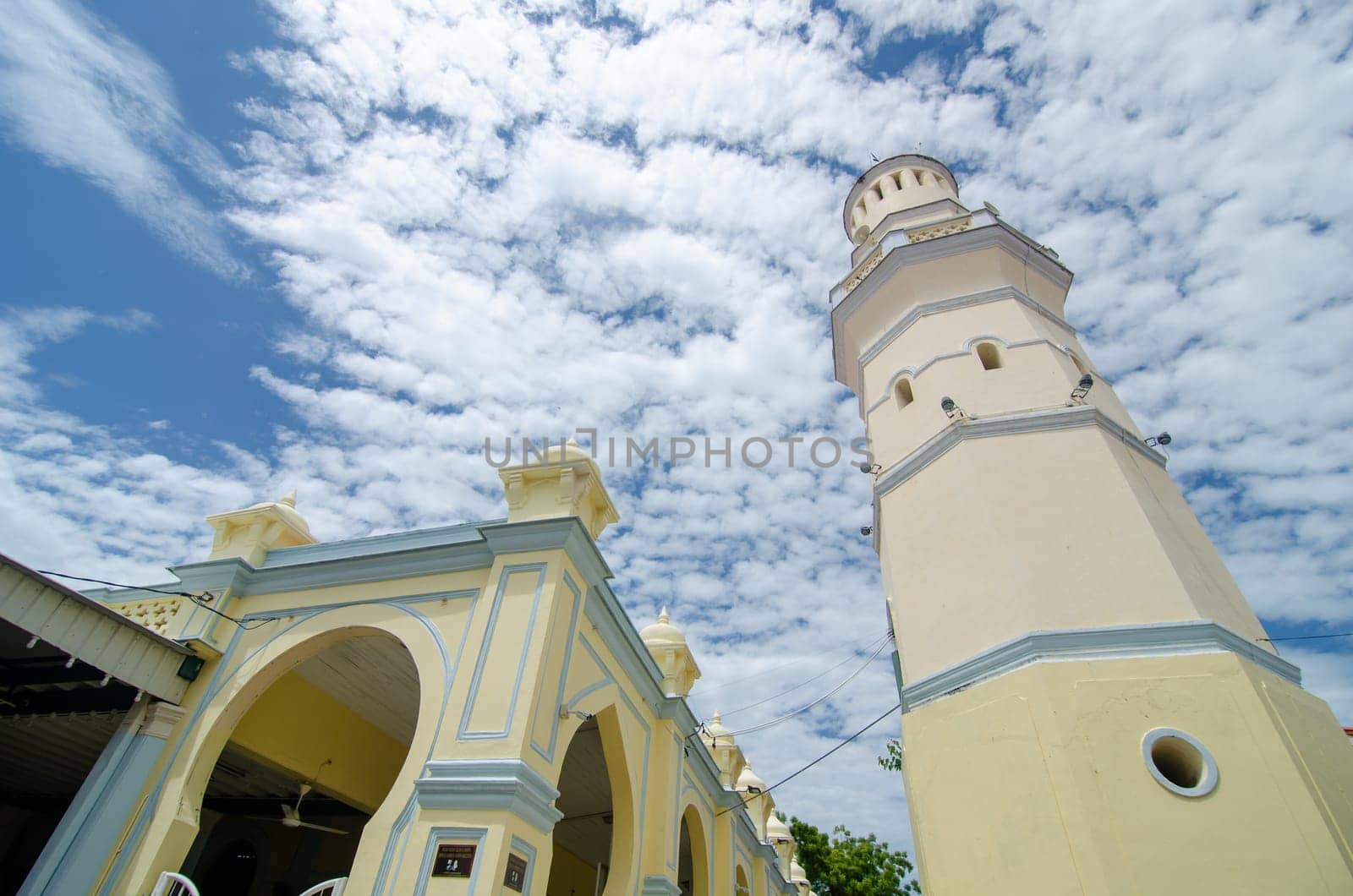Georgetown, Penang/Malaysia - Feb 14 2020: Beautiful Malay Mosque in Acheh Street