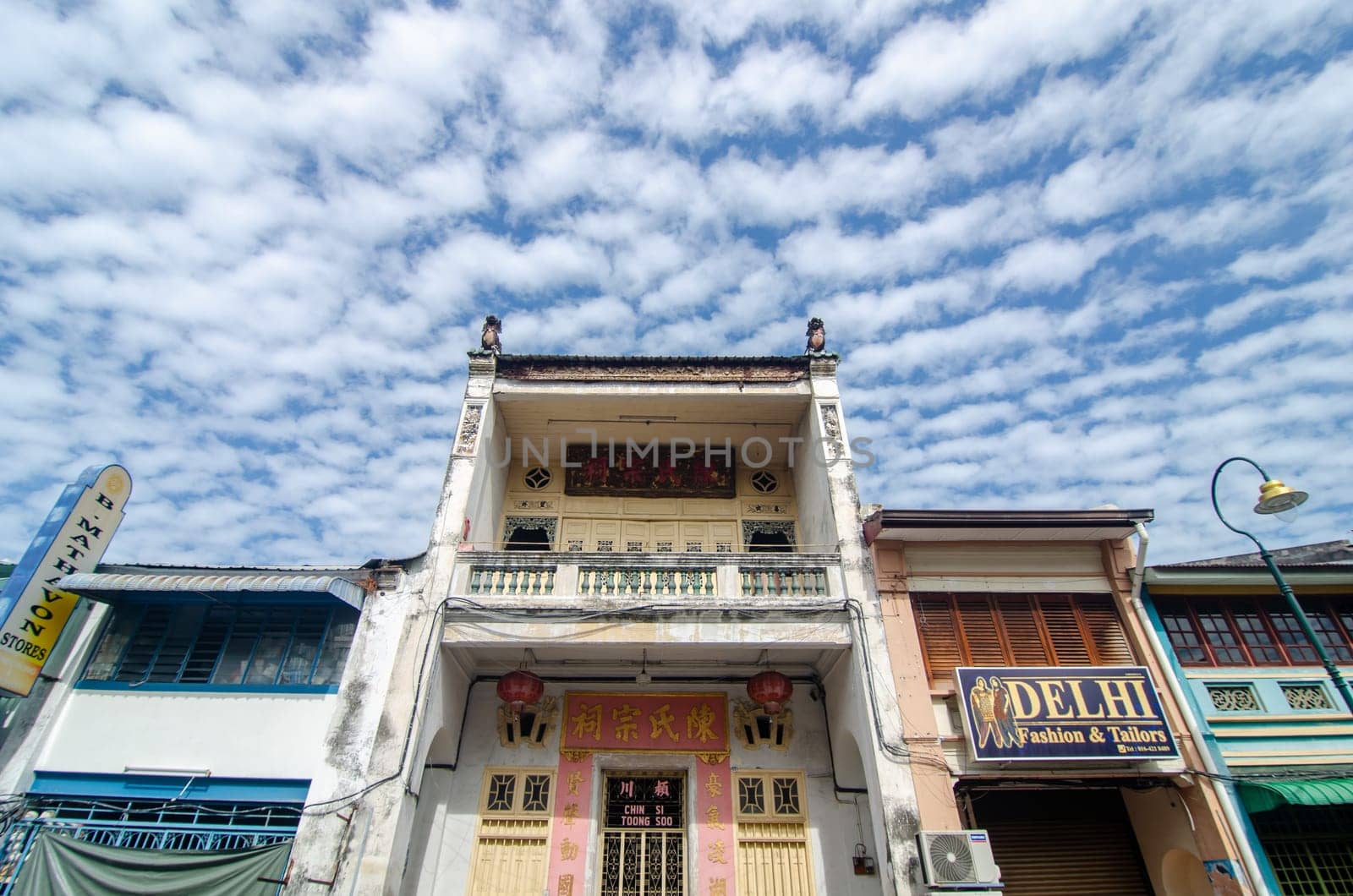 Georgetown, Penang/Malaysia - Feb 14 2020: Old heritage building at street.