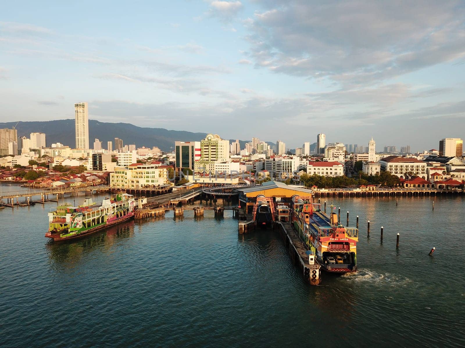 Georgetown, Penang/Malaysia - Feb 28 2020: Rapid ferry carry passenger connect Penang Island and Butterworth.