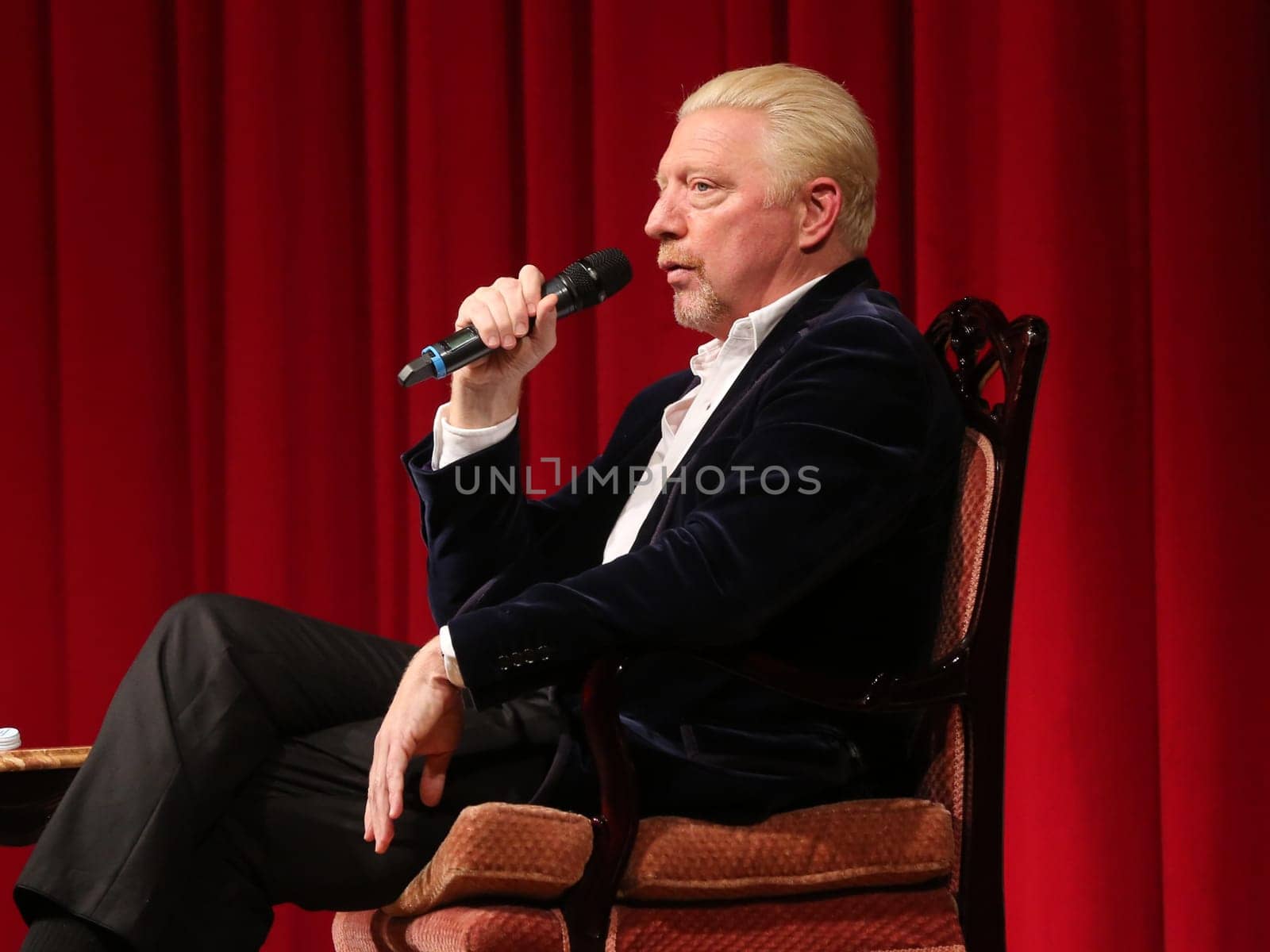 former German tennis player Boris Becker at an event on October 14, 2020 in Dessau