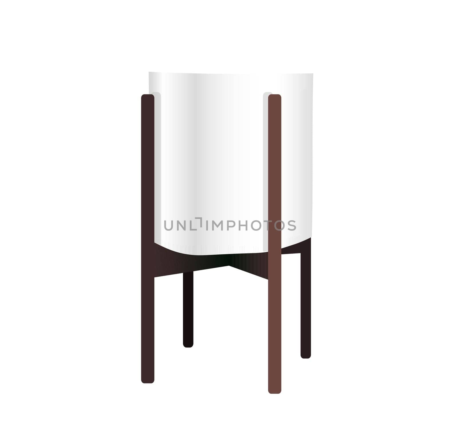 Stand for flower pots. Modern flower pot. Plant vase. Plant growing. Vector illustration