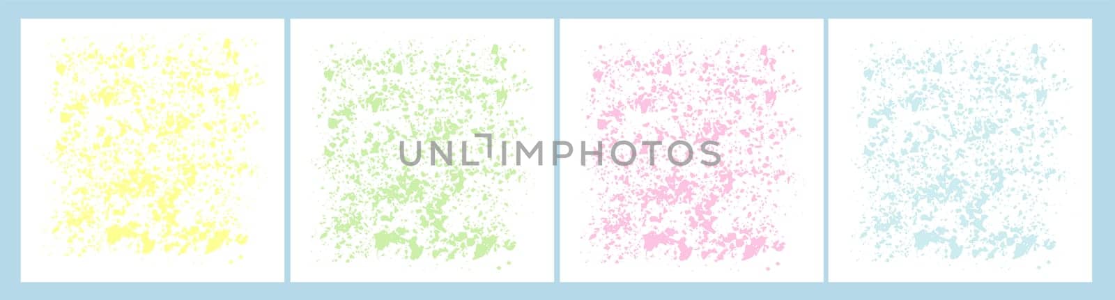 Abstract poster with geometric shapes and spots. Trendy design. Modern banner design. Pastel circles texture on a white background.